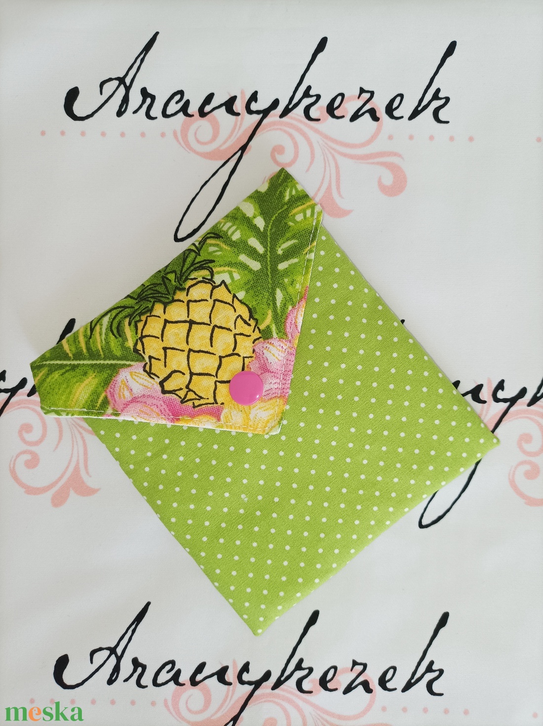 Ananászos-arctisztító korong csomag 8db+neszesszer - szépségápolás - arcápolás - arctisztító korong - Meska.hu