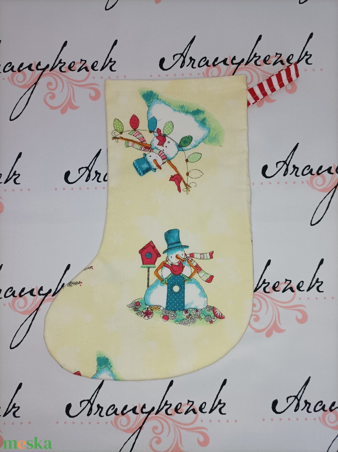 Hóemberes kis csizma -bélelt - karácsony - mikulás - mikulás zsák - Meska.hu