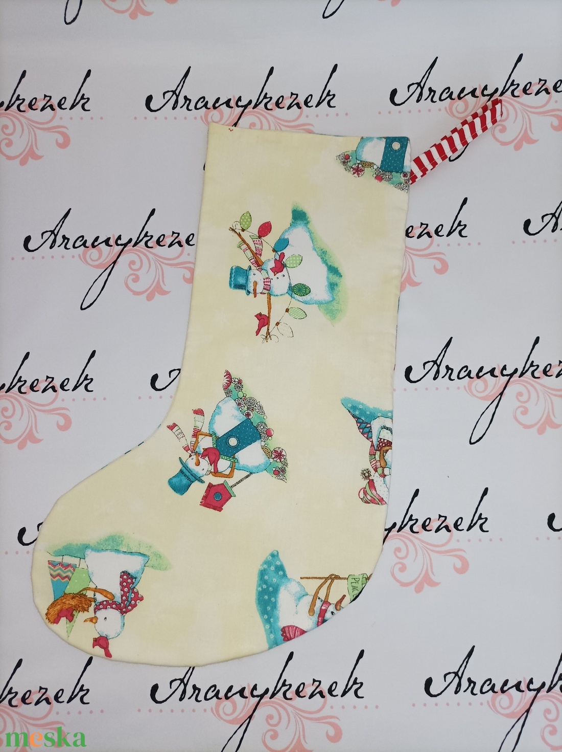 Nagy Mikulás csizma - Arany kottás - karácsony - mikulás - mikulás zsák - Meska.hu