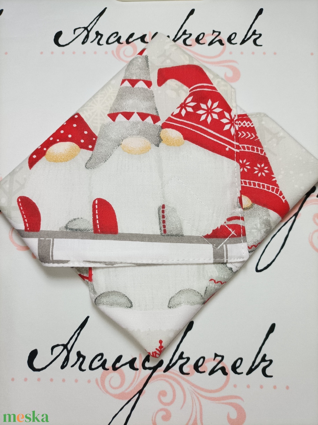 Manók rénszarvas szánon-kék-újraszalvéta - otthon & életmód - konyhafelszerelés, tálalás - konyhai textil - szalvéta - Meska.hu