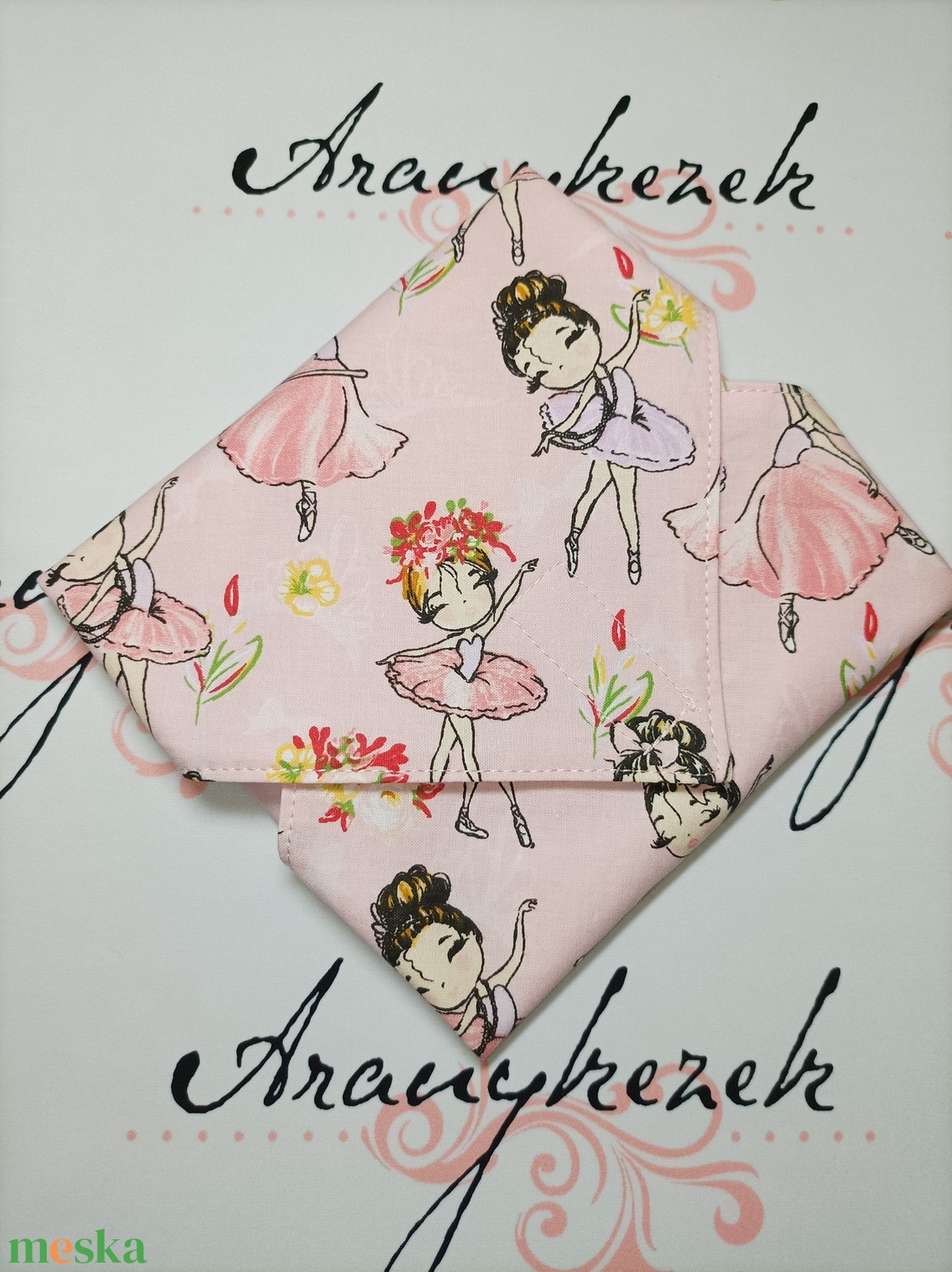 Rózsaszín balerinás-újraszalvéta - táska & tok - uzsonna- & ebéd tartó - szendvics csomagoló - Meska.hu