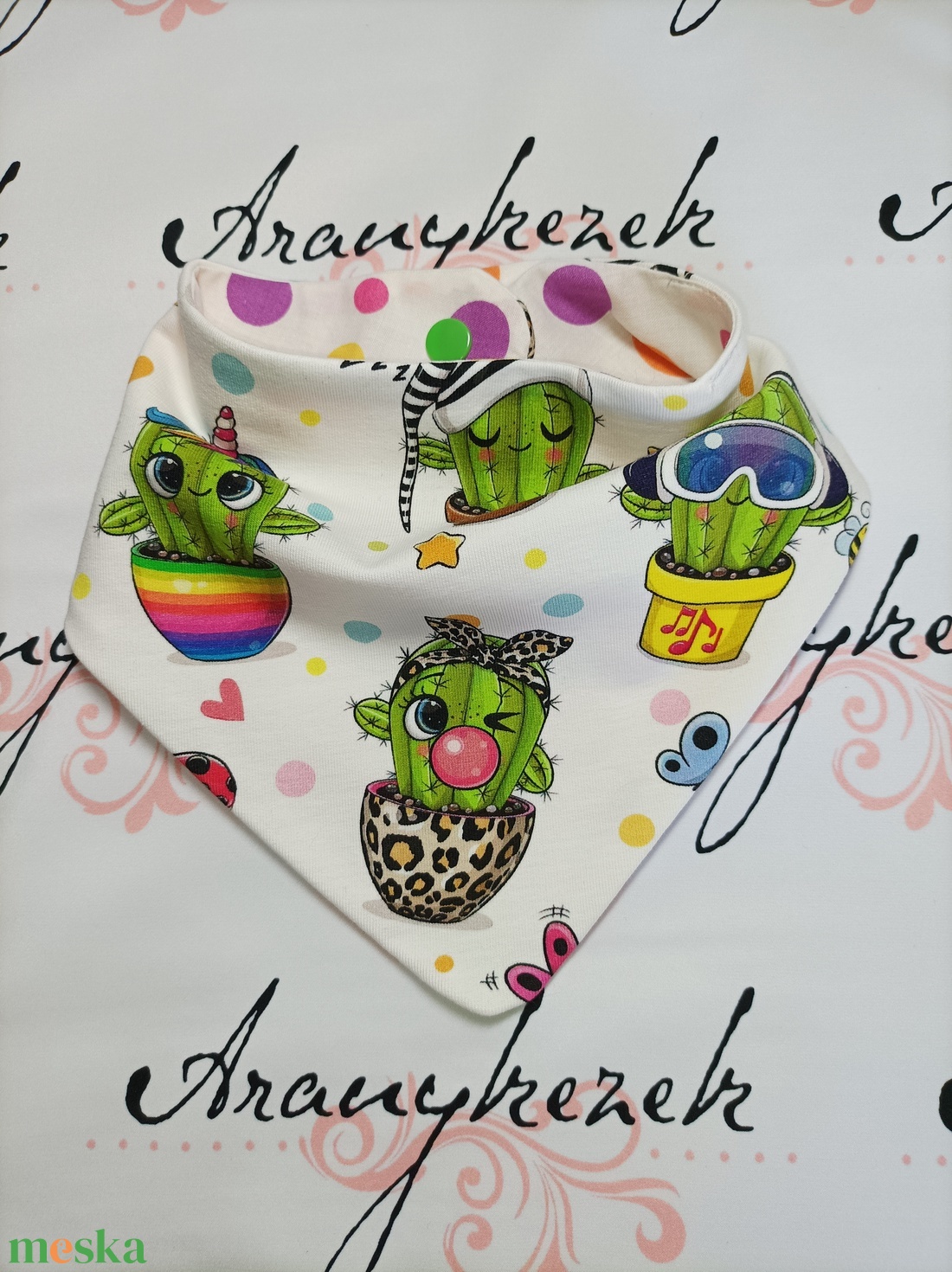 Nyálkendő-Mókás kaktusz mintás - ruha & divat - babaruha & gyerekruha - előke & nyálkendő - Meska.hu Nyálkendő-Mókás kaktusz mintás - ruha & divat - babaruha & gyerekruha - előke & nyálkendő - Meska.hu
