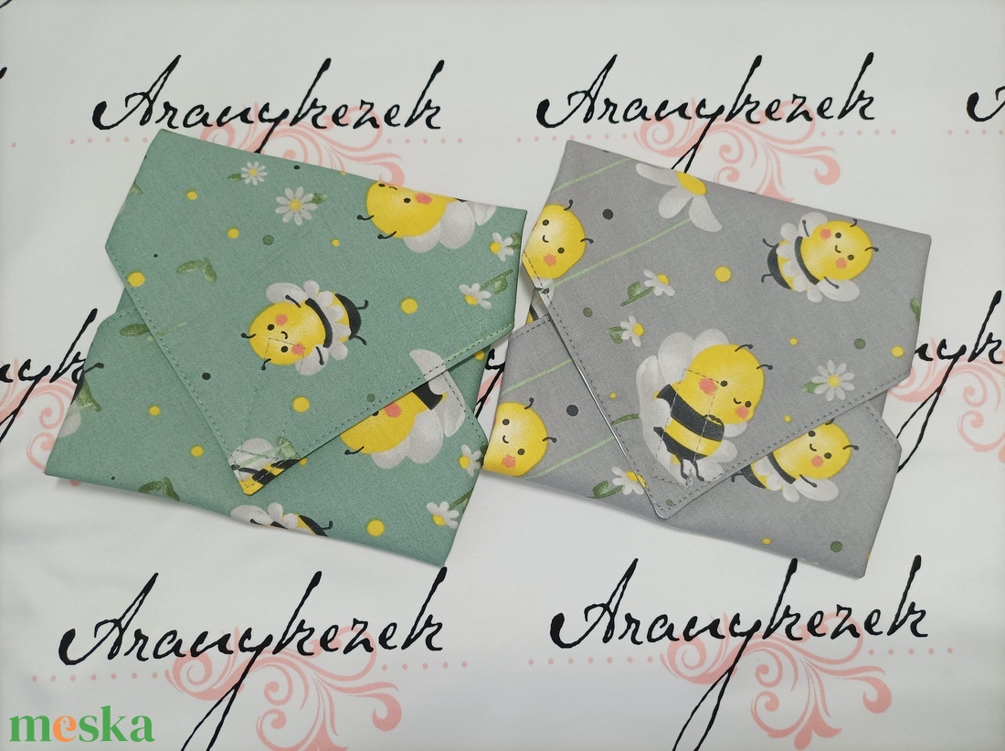 Méhecskés-szürke-újraszalvéta - táska & tok - uzsonna- & ebéd tartó - szendvics csomagoló - Meska.hu Méhecskés-szürke-újraszalvéta - táska & tok - uzsonna- & ebéd tartó - szendvics csomagoló - Meska.hu