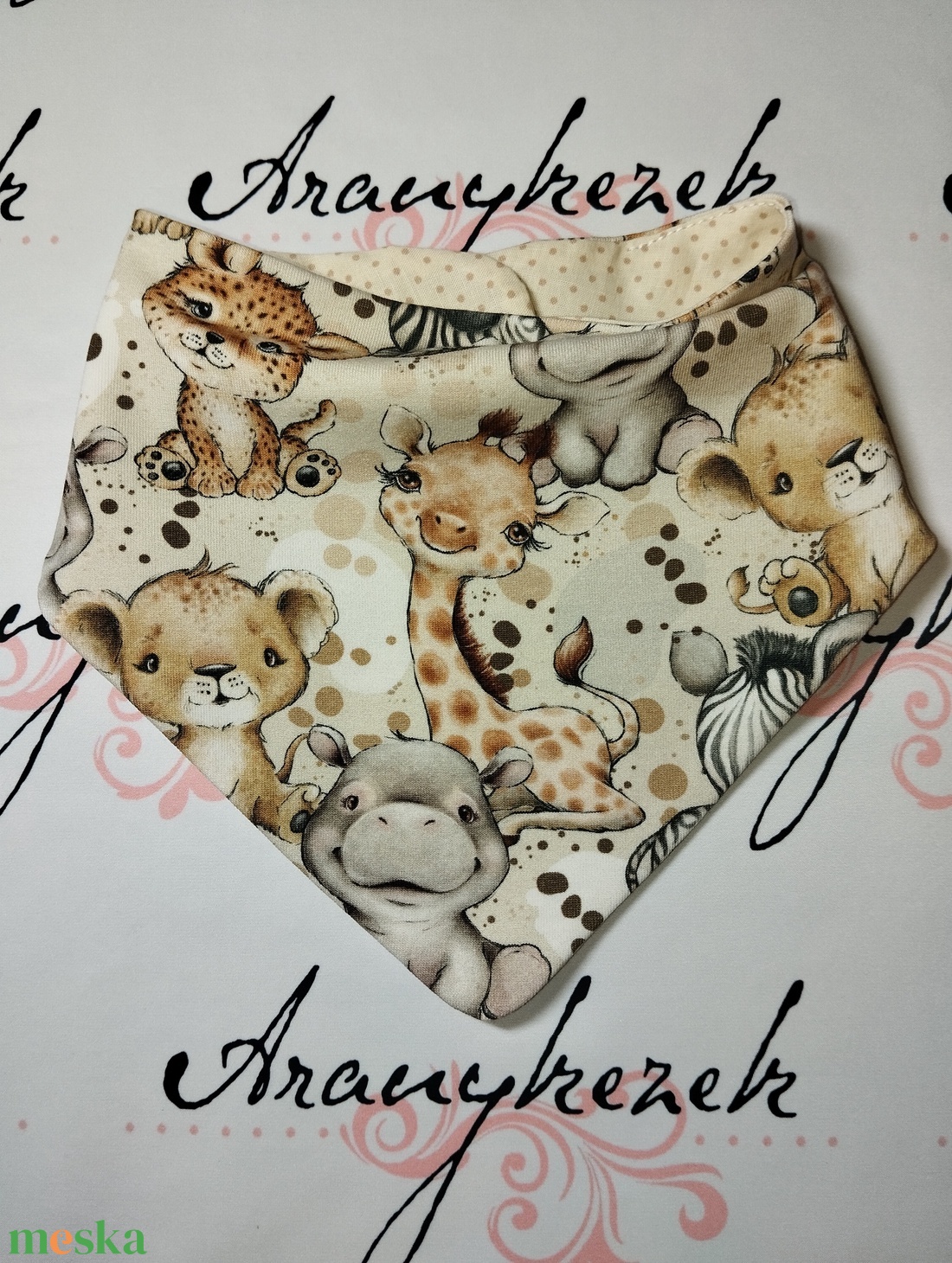 Nyálkendő-Szavanna bébis mintával - ruha & divat - babaruha & gyerekruha - előke & nyálkendő - Meska.hu Nyálkendő-Szavanna bébis mintával - ruha & divat - babaruha & gyerekruha - előke & nyálkendő - Meska.hu