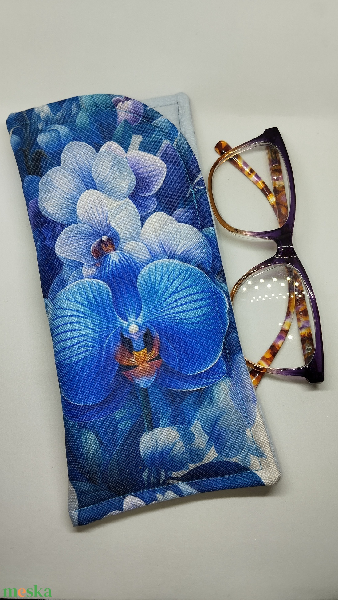 Szemüvegtok-Napszemüvegtok-Orchidea-vízálló vászonból akciós termékkép 1