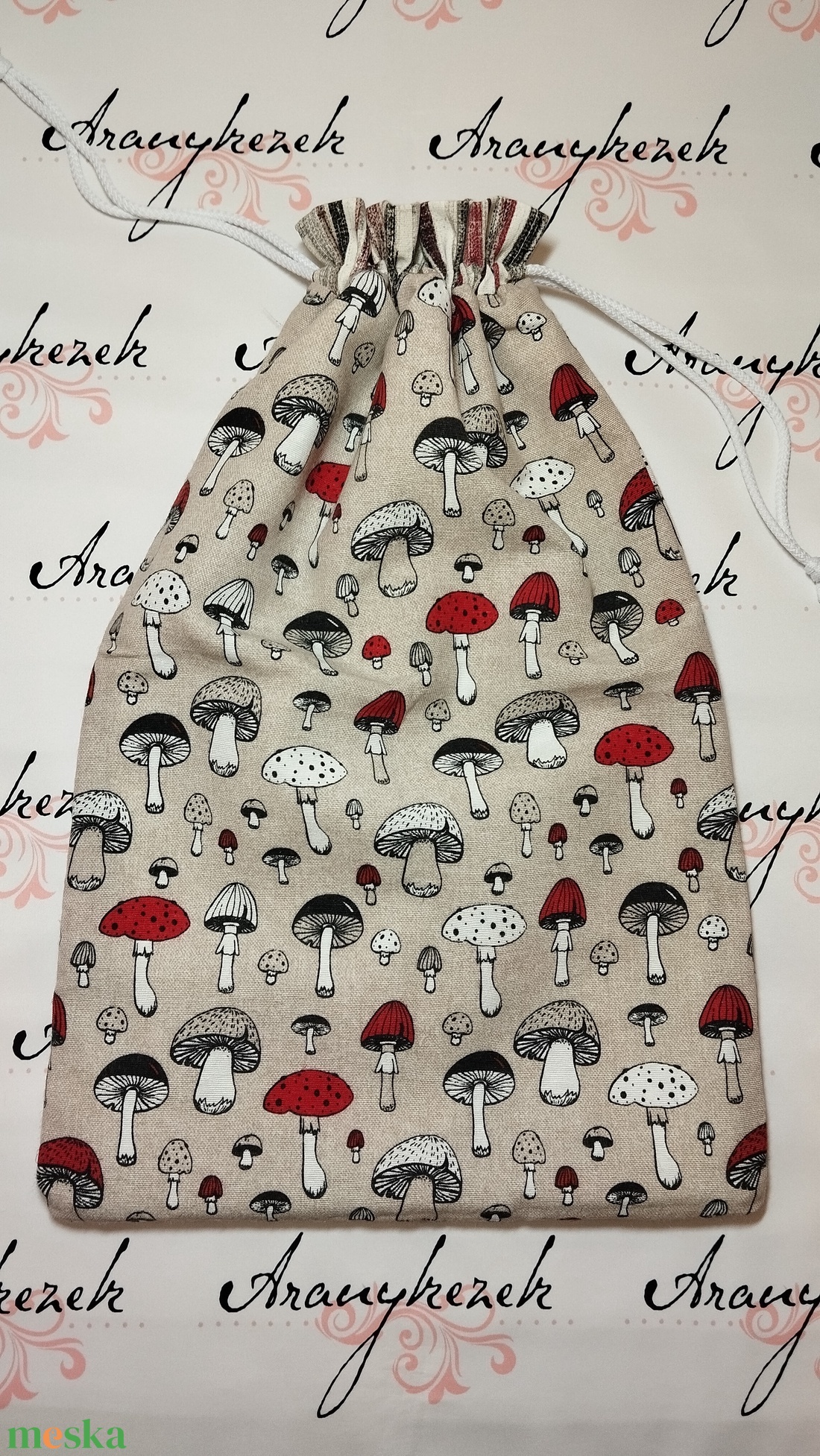 Gombás-Nagy méretű kenyereszsák PUL béléssel. - táska & tok - bevásárlás & shopper táska - kenyeres zsák - Meska.hu Gombás-Nagy méretű kenyereszsák PUL béléssel. - táska & tok - bevásárlás & shopper táska - kenyeres zsák - Meska.hu