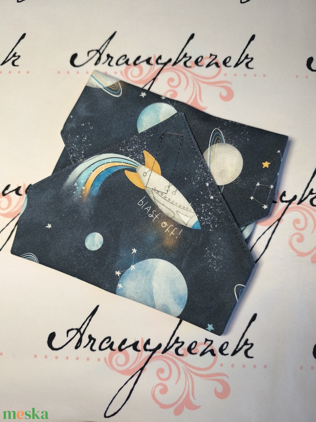 Űrhajós-újraszalvéta-prémium minőségű pamutvászonból  - táska & tok - uzsonna- & ebéd tartó - szendvics csomagoló - Meska.hu