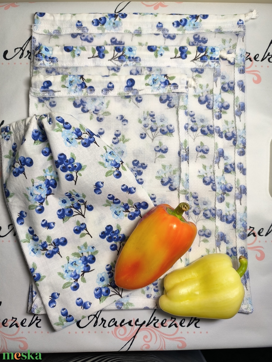 Bevásárló zsákok-Áfonyás-4 db-os szett - táska & tok - bevásárlás & shopper táska - zöldség/gyümölcs zsák - Meska.hu Bevásárló zsákok-Áfonyás-4 db-os szett - táska & tok - bevásárlás & shopper táska - zöldség/gyümölcs zsák - Meska.hu