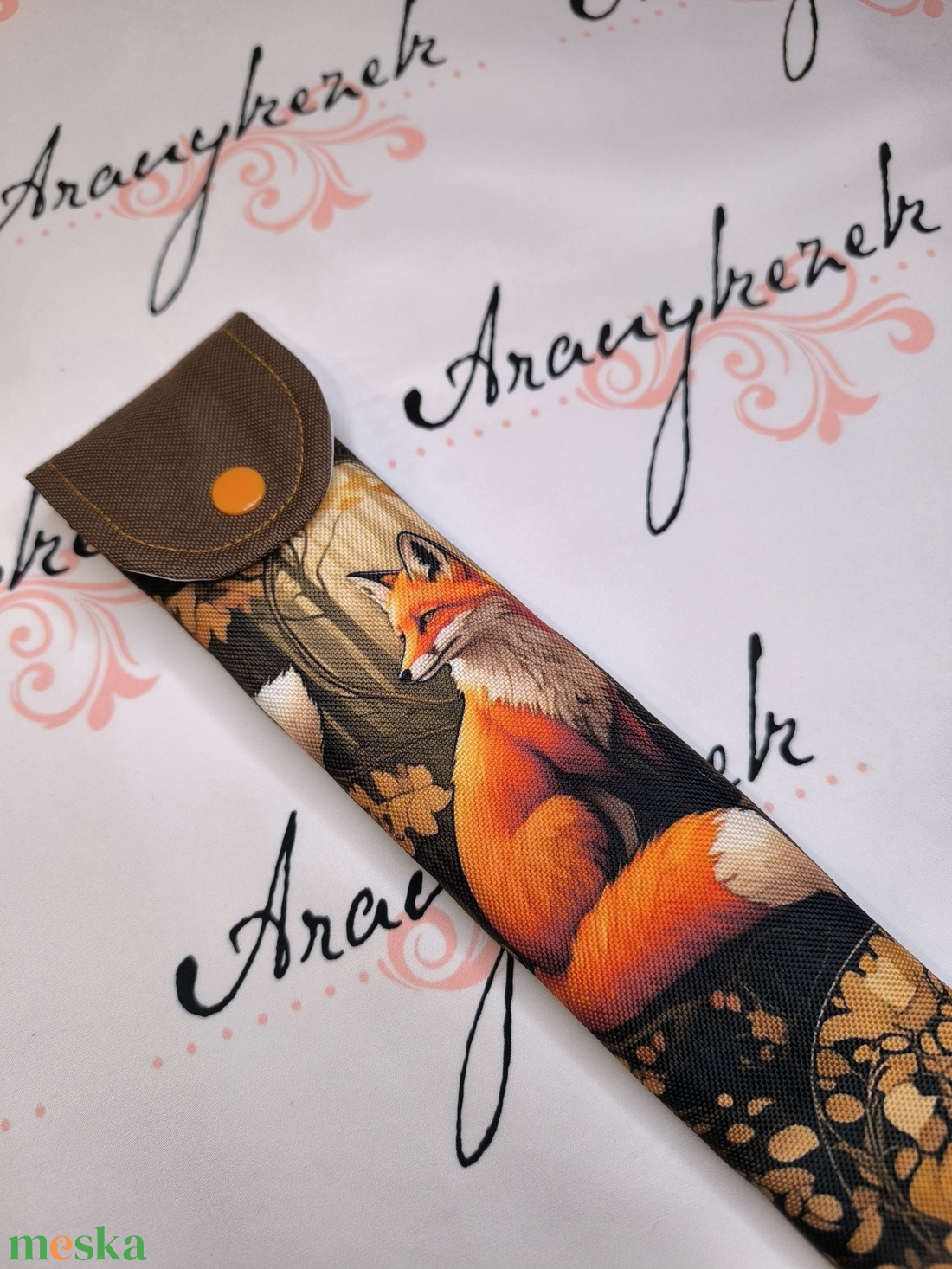 Rókás vízlepergetős vászonból-furulyatok   - könyv & zene - hangszer & hangszertok - Meska.hu