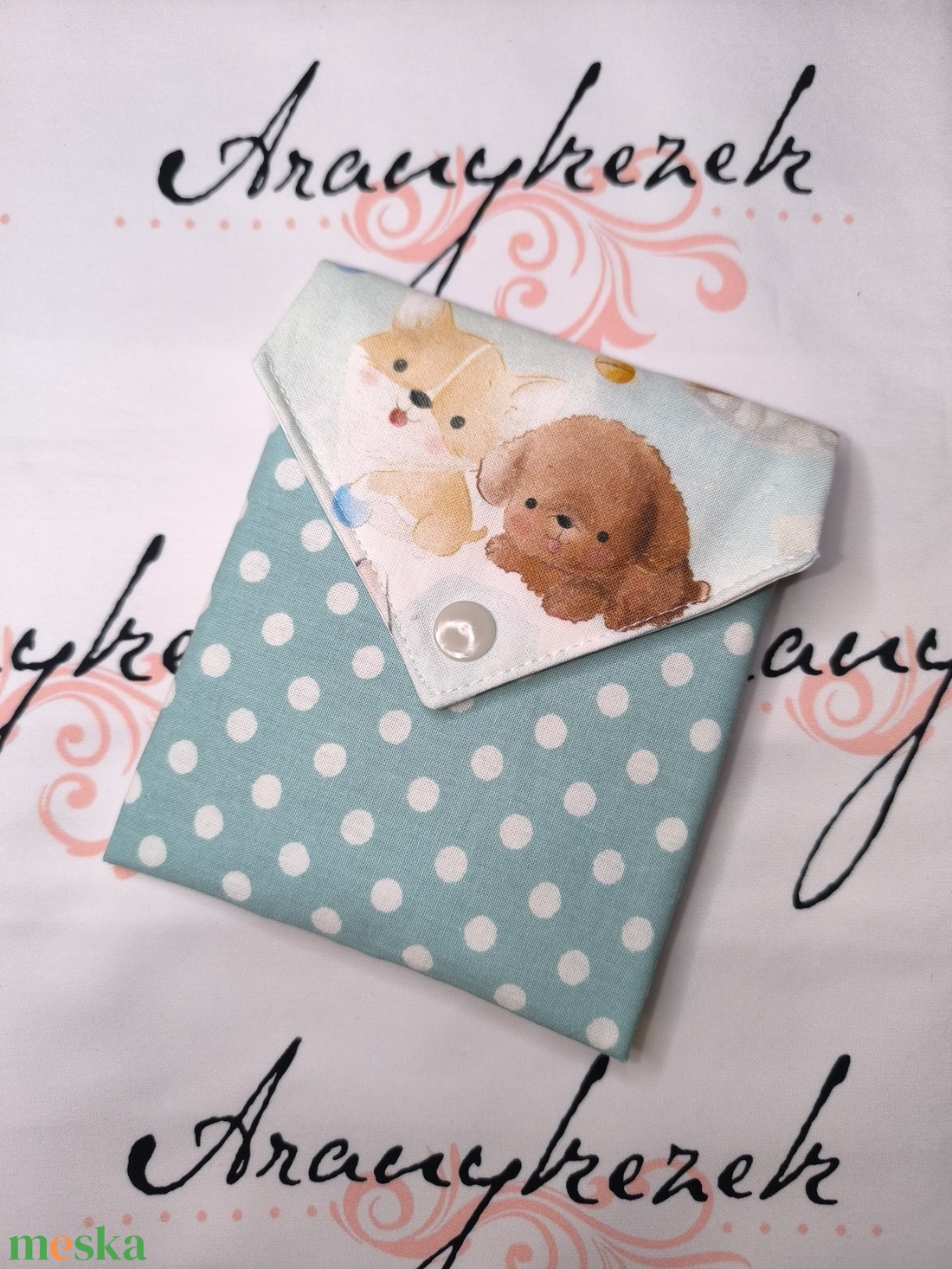 Kutyás-pöttyös arctisztító korong 8db+neszesszer - szépségápolás - arcápolás - arctisztító korong - Meska.hu