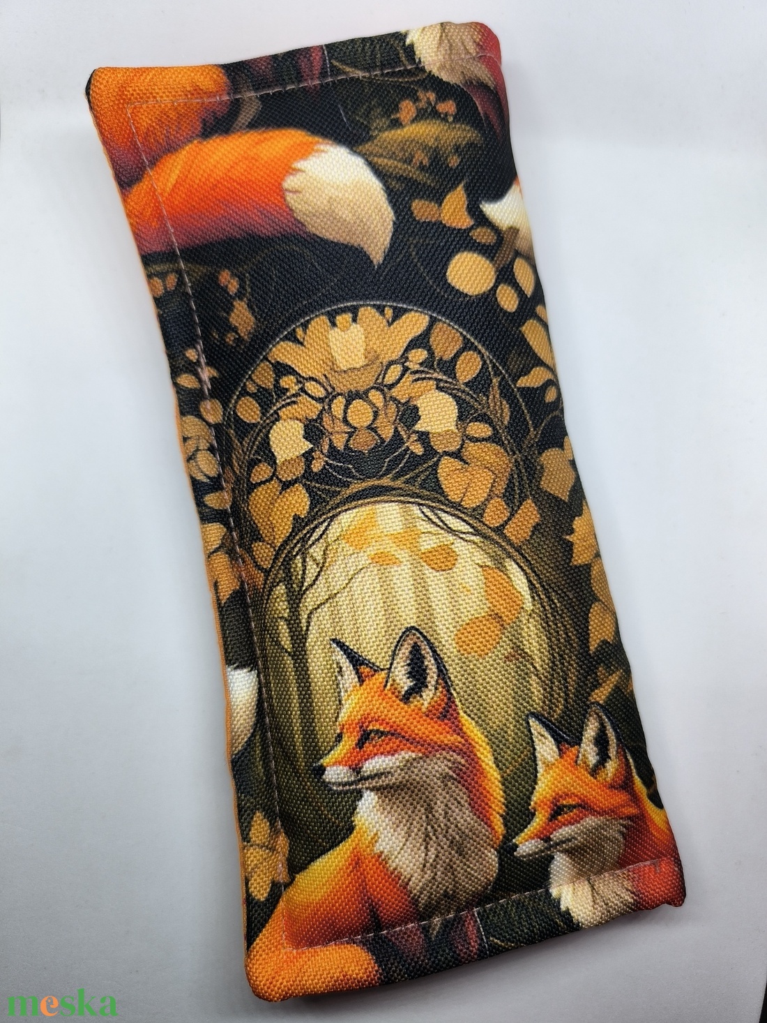 Szemüvegtok-Napszemüvegtok-Rókás-vízálló vászonból - táska & tok - pénztárca & más tok - szemüvegtok - Meska.hu