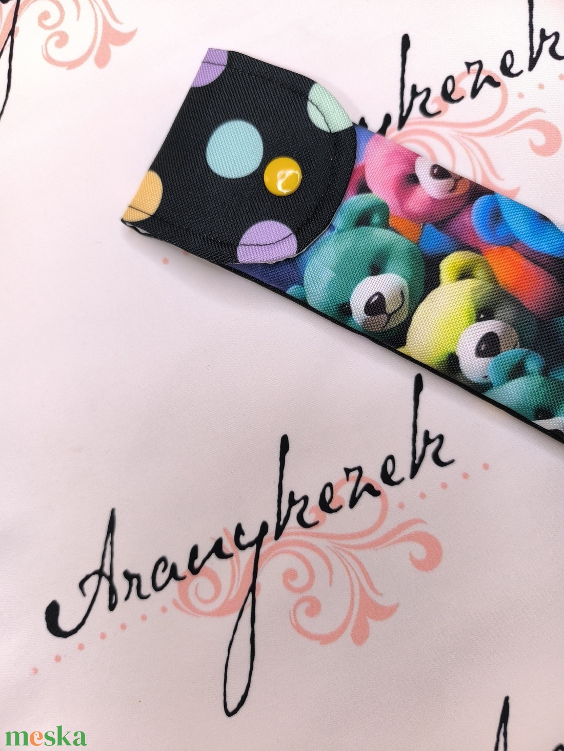 Színes mackós-vízlepergetős vászonból-furulyatok   - könyv & zene - hangszer & hangszertok - Meska.hu