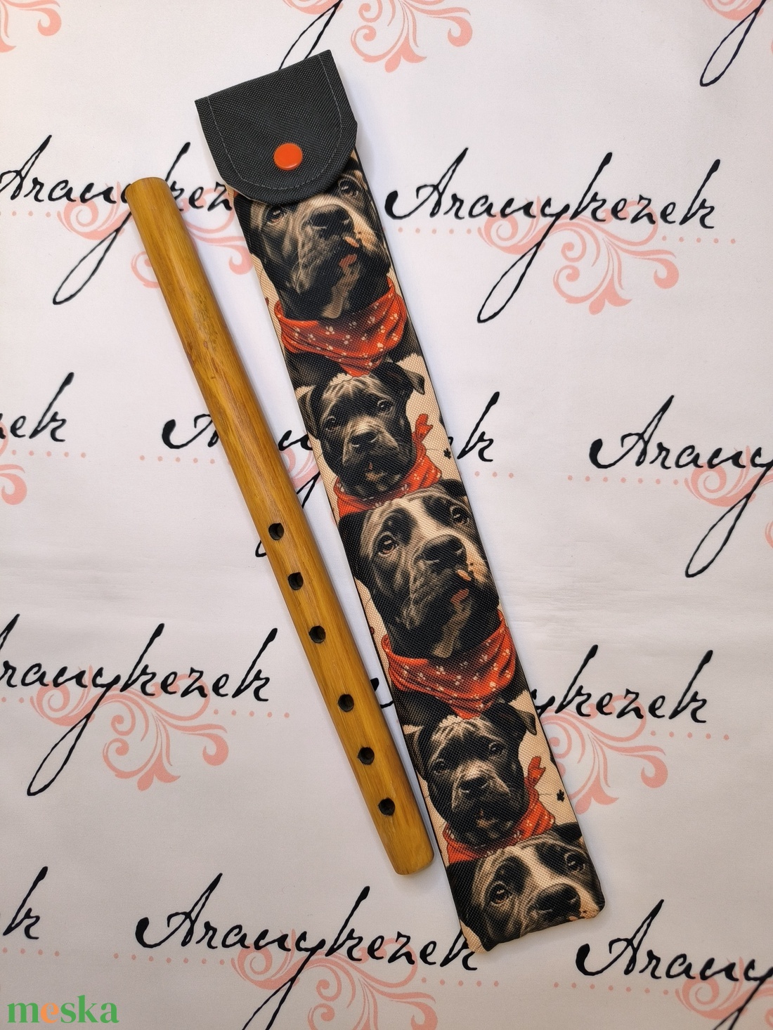 Kutyás 3.-vízlepergetős vászonból-furulyatok   - könyv & zene - hangszer & hangszertok - Meska.hu