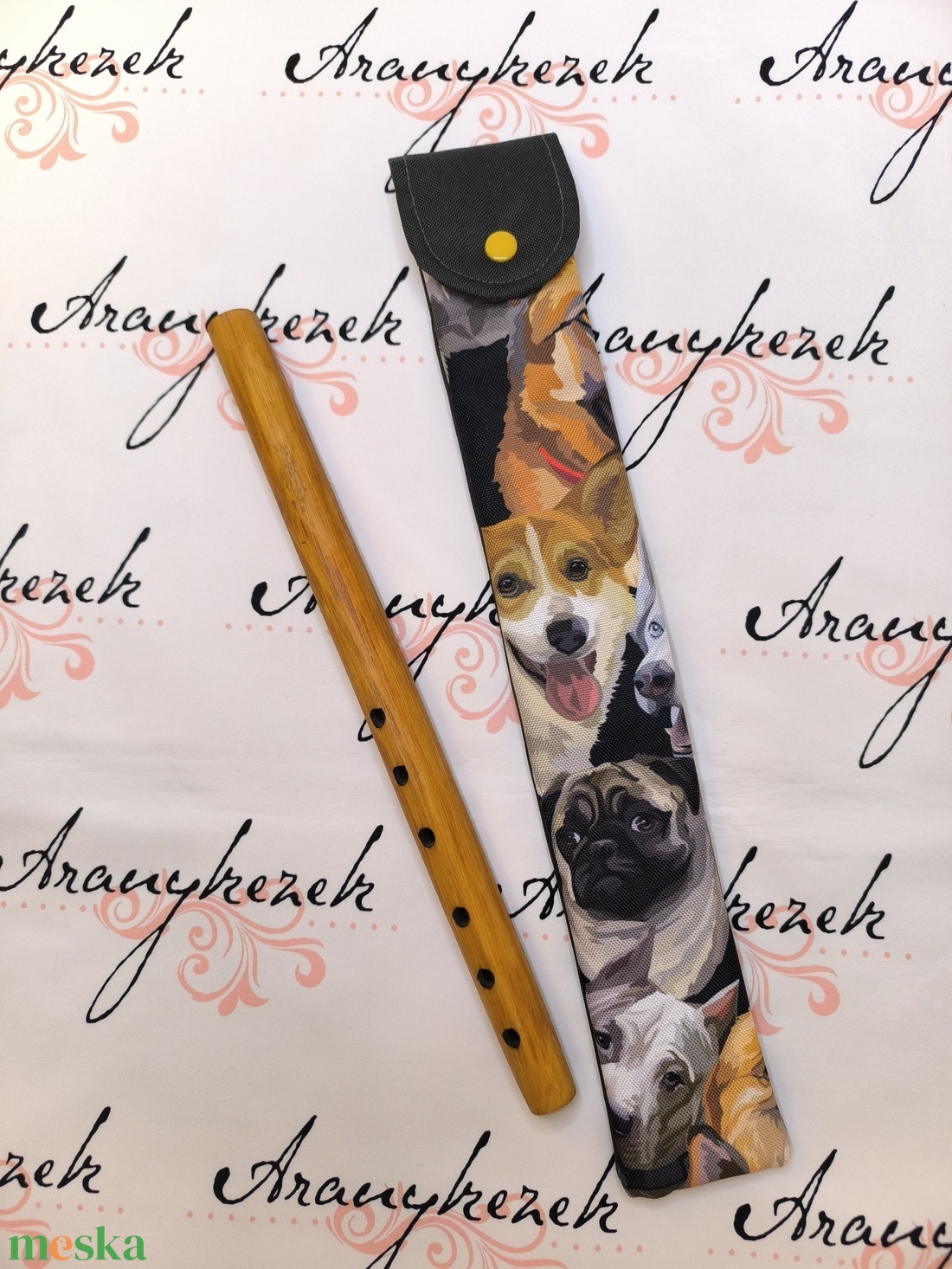 Kutyás 6.-vízlepergetős vászonból-furulyatok   - könyv & zene - hangszer & hangszertok - Meska.hu