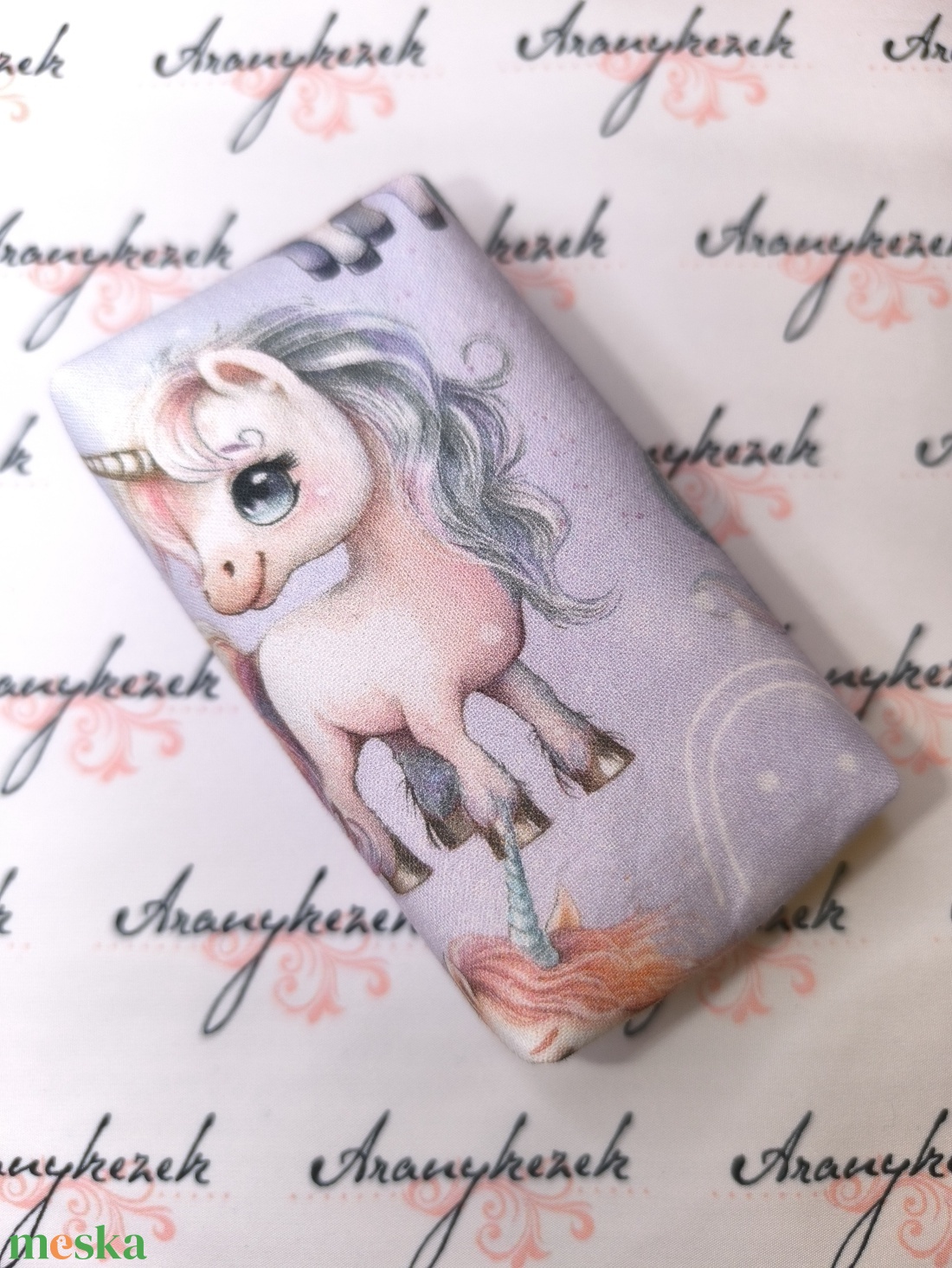 Unikornisos-bélelt papírzsebkendő tartó - táska & tok - pénztárca & más tok - zsebkendőtartó tok - Meska.hu
