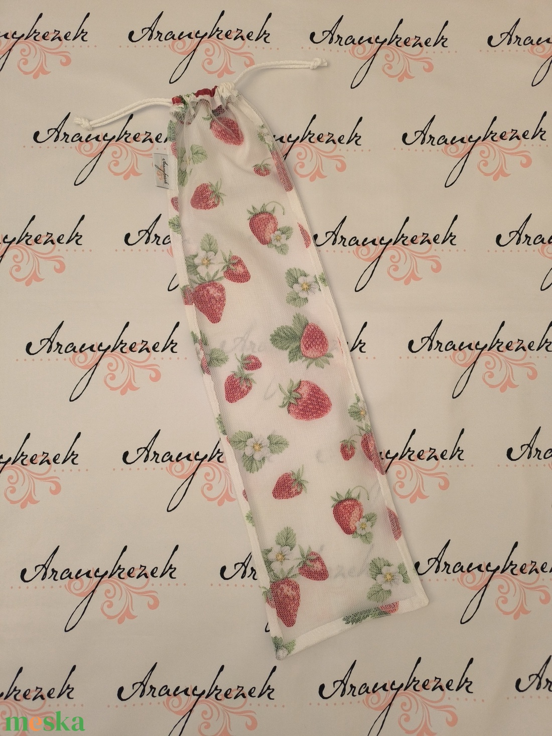 Bagett bevásárló zsák-Epres  - táska & tok - bevásárlás & shopper táska - zöldség/gyümölcs zsák - Meska.hu