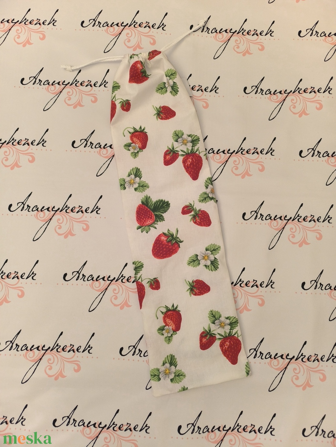 Bagett bevásárló zsák-Epres  - táska & tok - bevásárlás & shopper táska - zöldség/gyümölcs zsák - Meska.hu