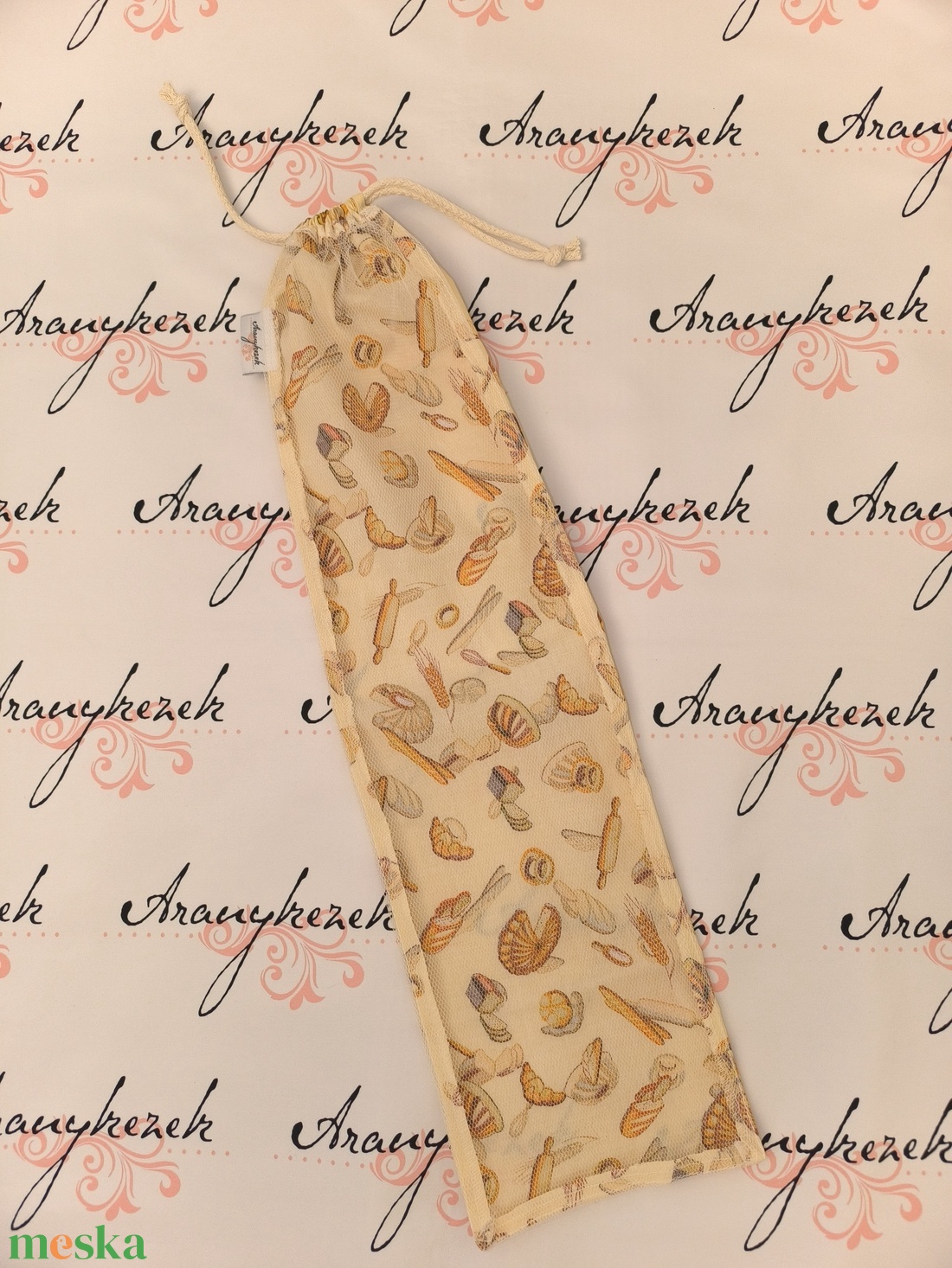 Bagett bevásárló zsák-Péksütis  - táska & tok - bevásárlás & shopper táska - zöldség/gyümölcs zsák - Meska.hu