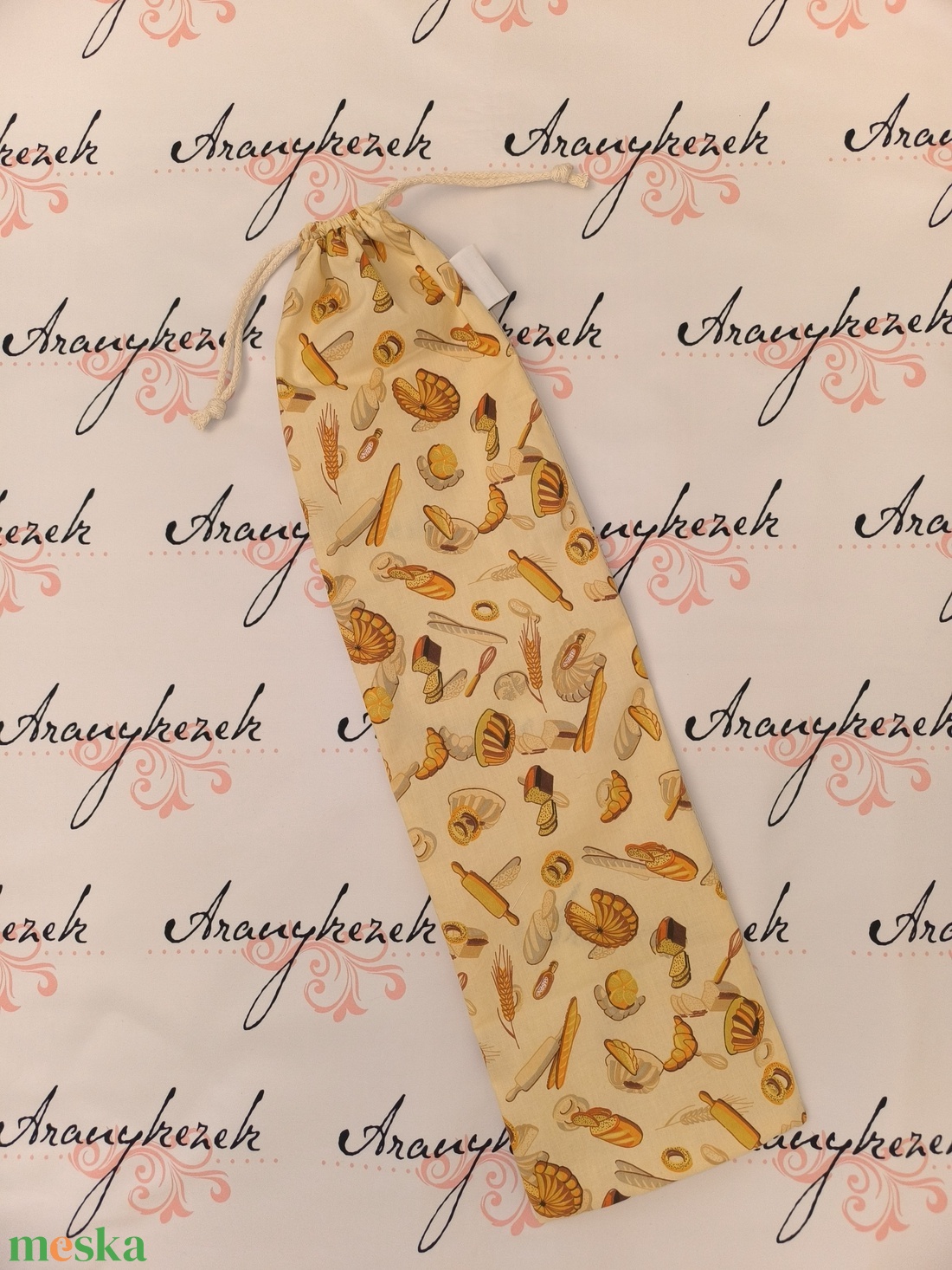 Bagett bevásárló zsák-Péksütis  - táska & tok - bevásárlás & shopper táska - zöldség/gyümölcs zsák - Meska.hu