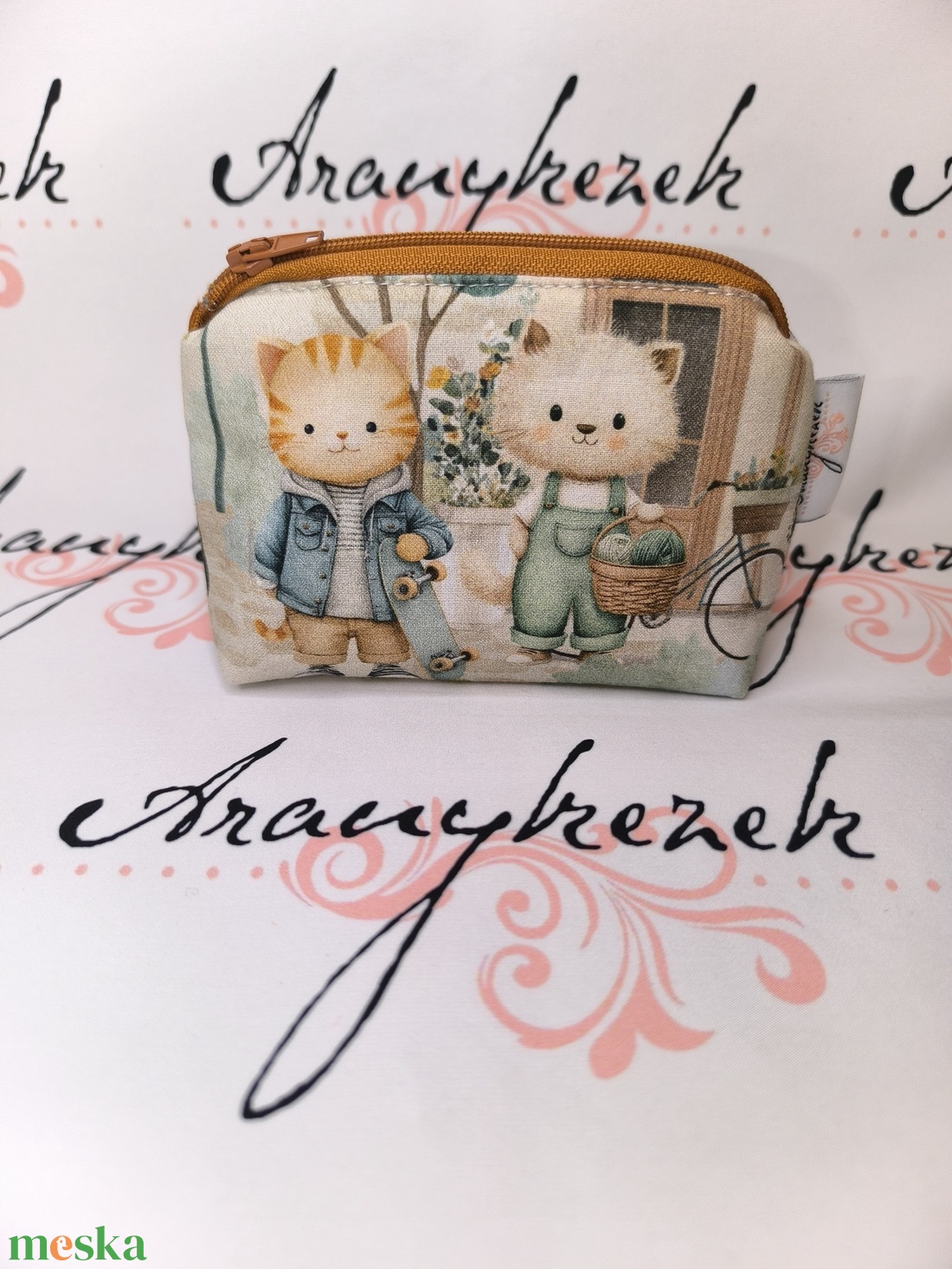 Cica páros-neszesszer XS méretben  - táska & tok - neszesszer - Meska.hu