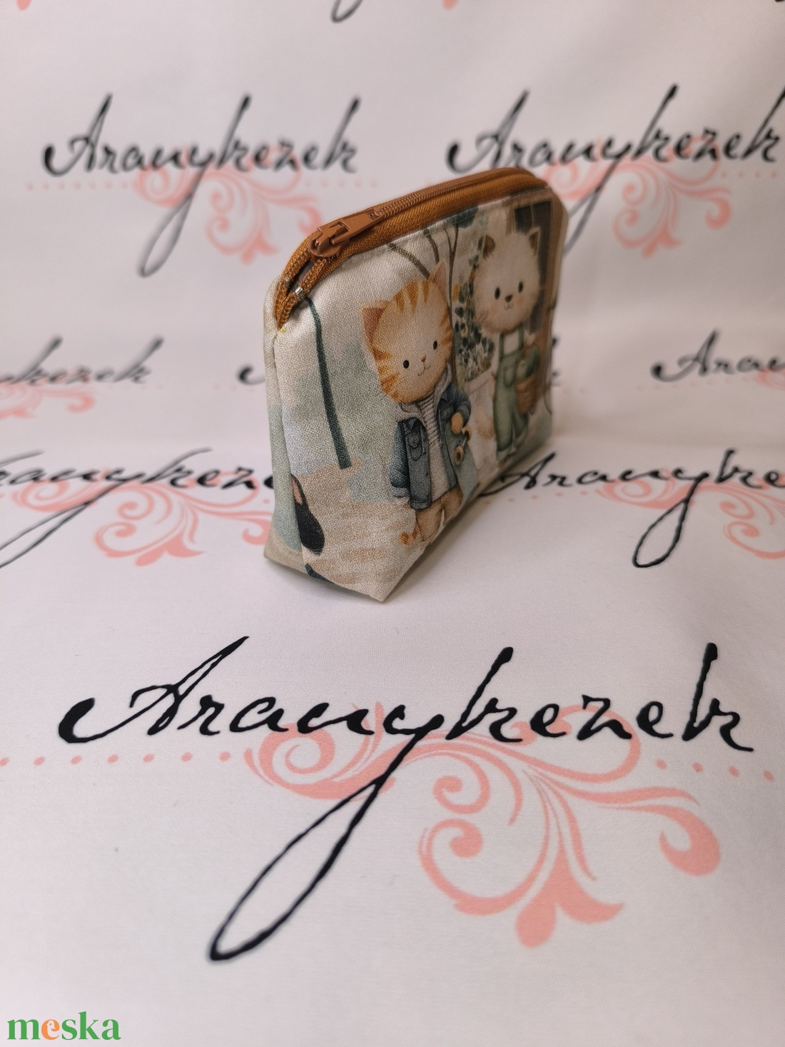 Cica páros-neszesszer XS méretben  - táska & tok - neszesszer - Meska.hu