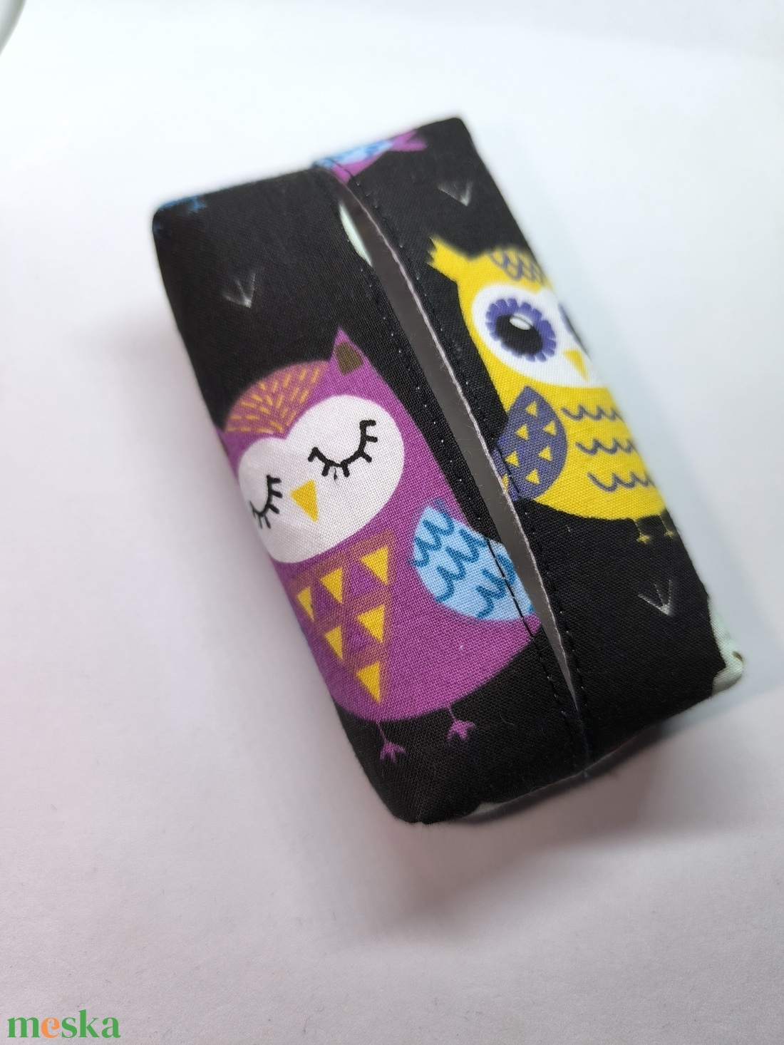 Baglyos-zsepitartó - táska & tok - pénztárca & más tok - zsebkendőtartó tok - Meska.hu