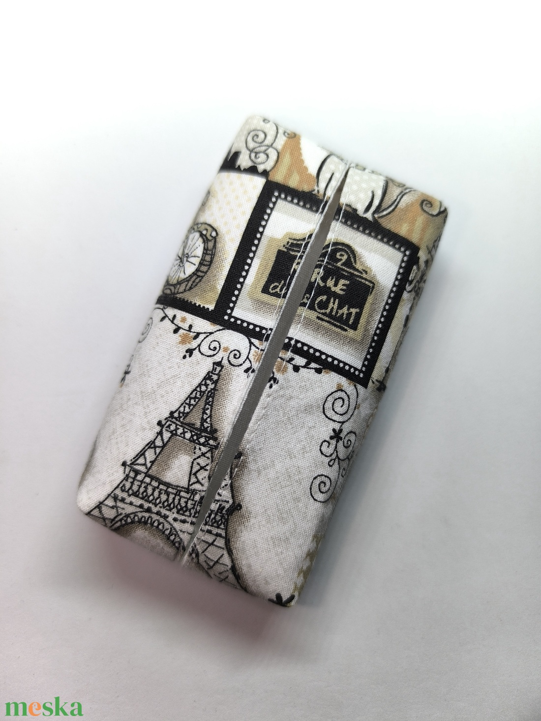 Párizs-bélelt zsepitartó - táska & tok - pénztárca & más tok - zsebkendőtartó tok - Meska.hu