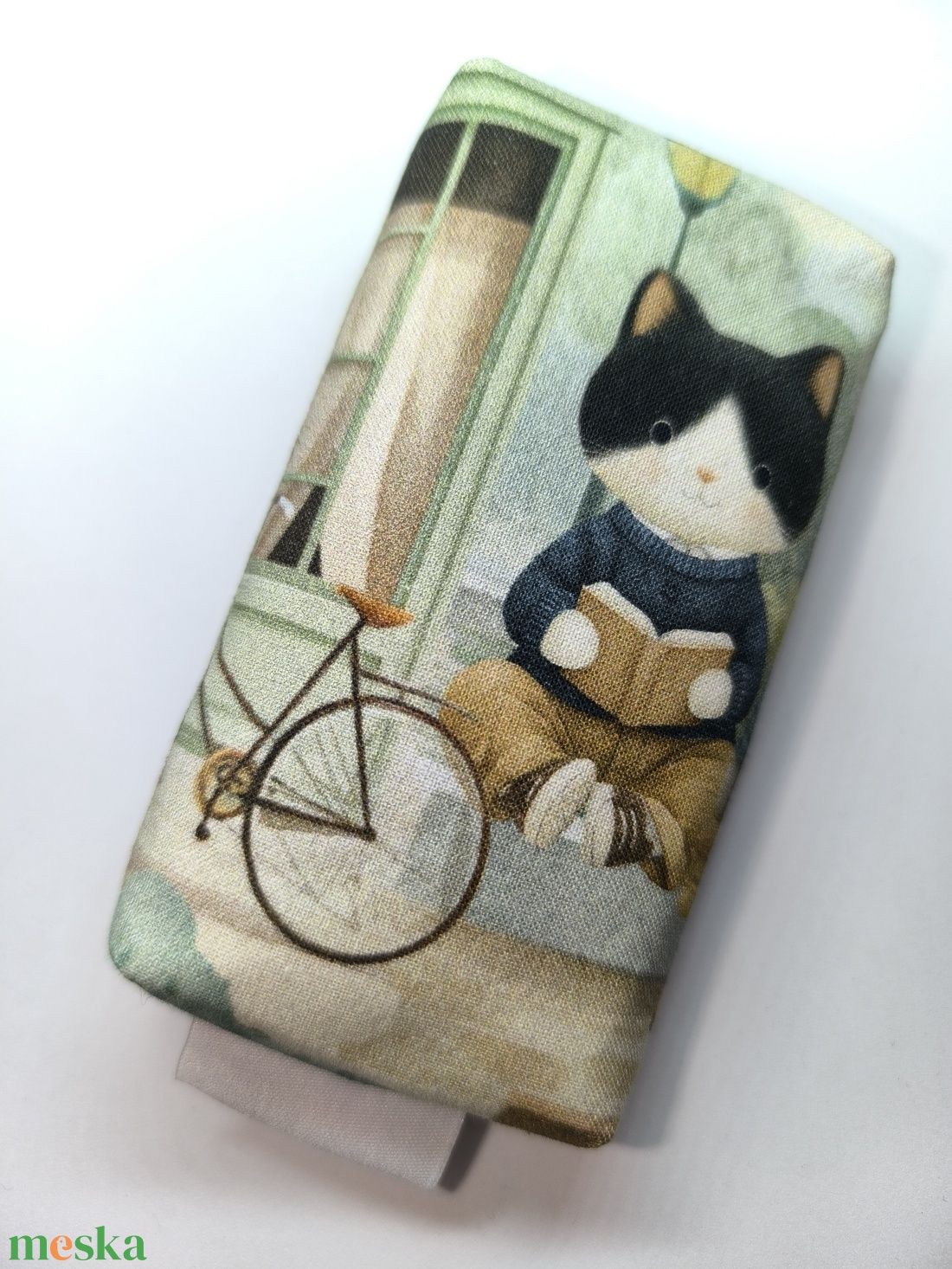 Cica city-bélelt papírzsebkendő tartó - táska & tok - pénztárca & más tok - zsebkendőtartó tok - Meska.hu
