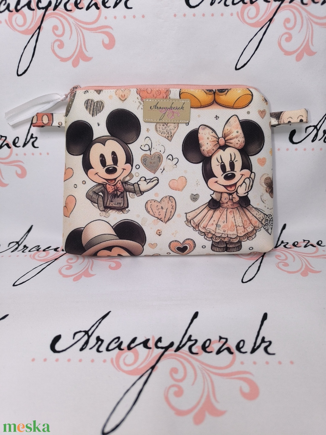 Minnie és Mickey mintás-neszesszer L méretben  - táska & tok - neszesszer - Meska.hu