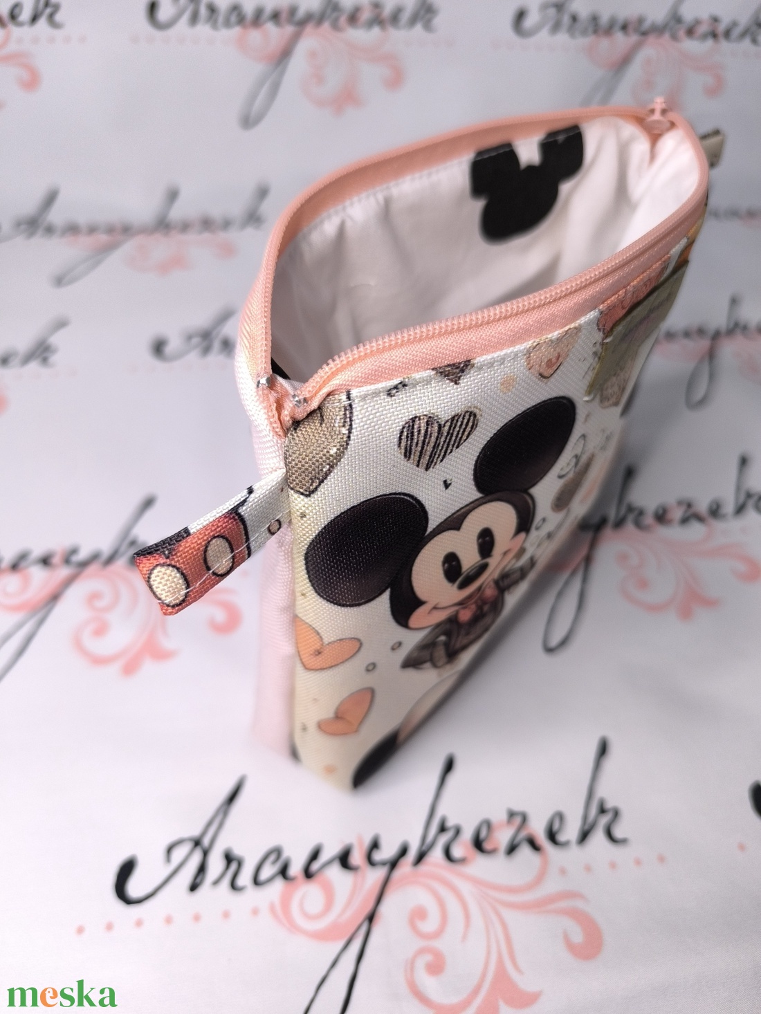 Minnie és Mickey mintás-neszesszer L méretben  - táska & tok - neszesszer - Meska.hu
