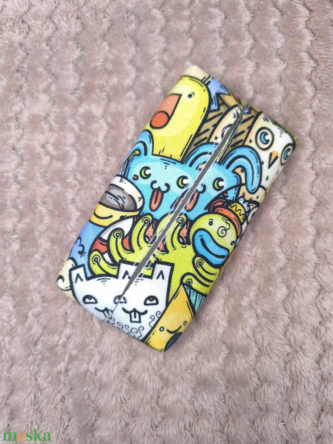 Kavalkád-bélelt papírzsebkendő tartó - táska & tok - pénztárca & más tok - zsebkendőtartó tok - Meska.hu