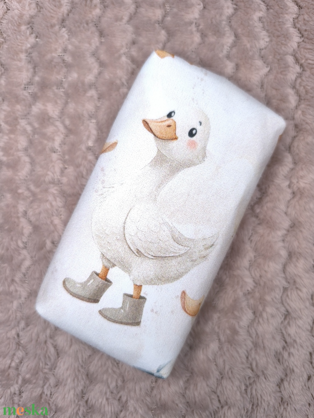 Csizmás kacsa-bélelt papírzsebkendő tartó - táska & tok - pénztárca & más tok - zsebkendőtartó tok - Meska.hu