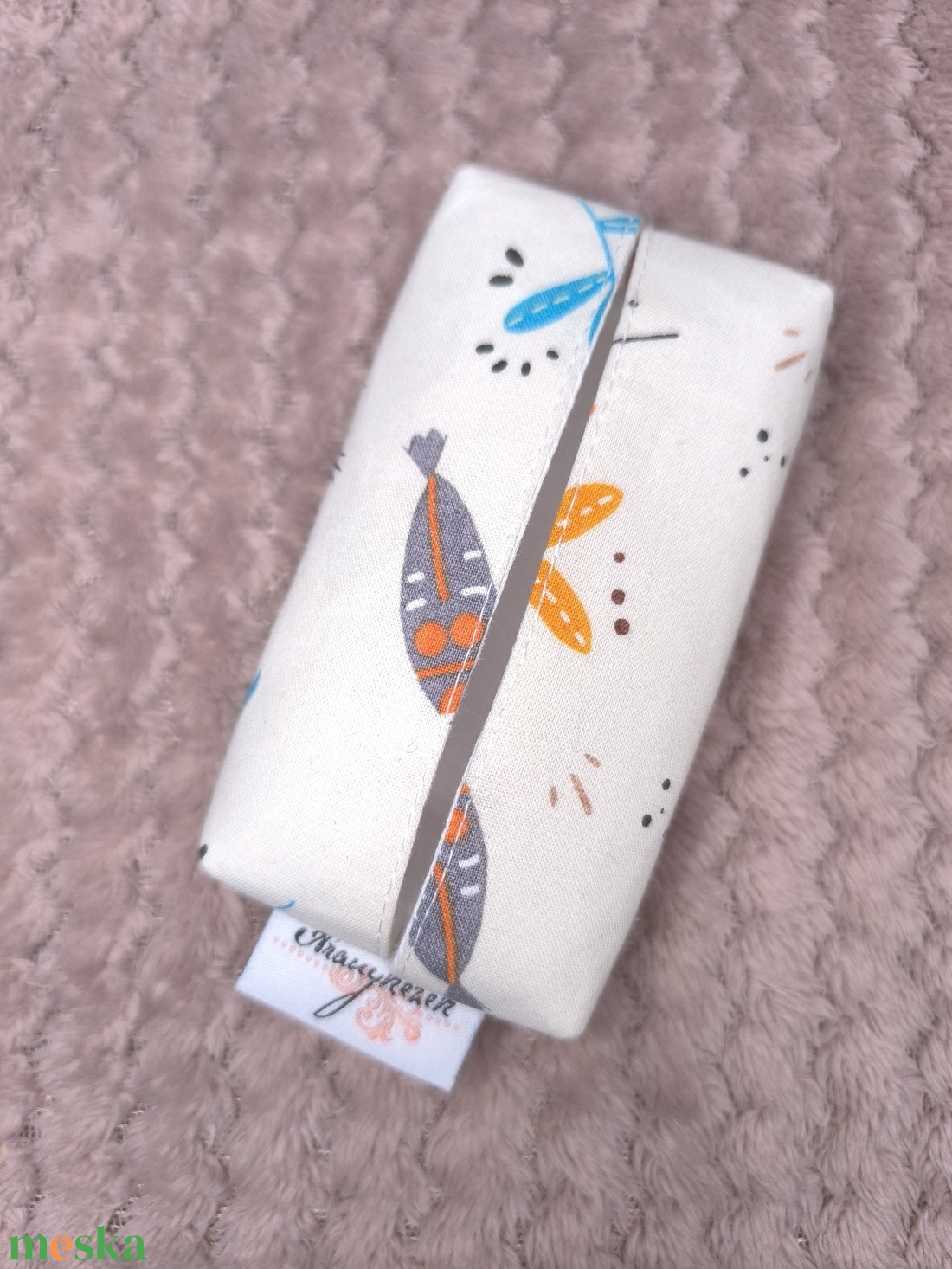 Rózsaszín cicás-bélelt papírzsebkendő tartó - táska & tok - pénztárca & más tok - zsebkendőtartó tok - Meska.hu