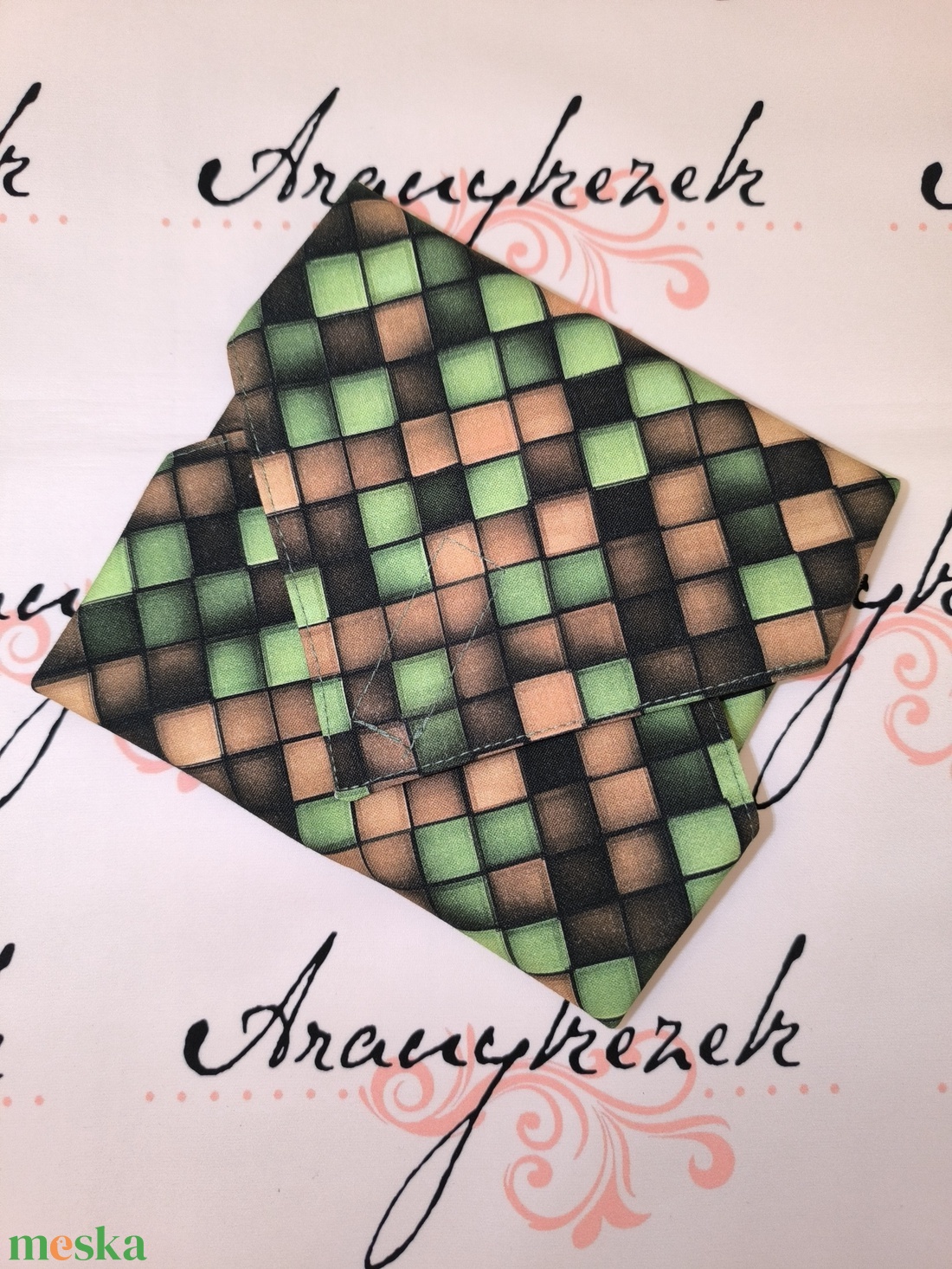 Minecraft-újraszalvéta-prémium minőségű pamutvászonból - táska & tok - uzsonna- & ebéd tartó - szendvics csomagoló - Meska.hu