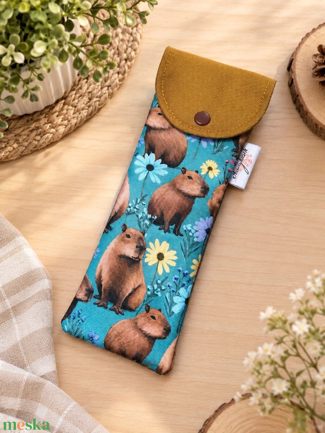 Evőeszköz tartó- Capybarás - táska & tok - uzsonna- & ebéd tartó - evőeszköz tartó - Meska.hu