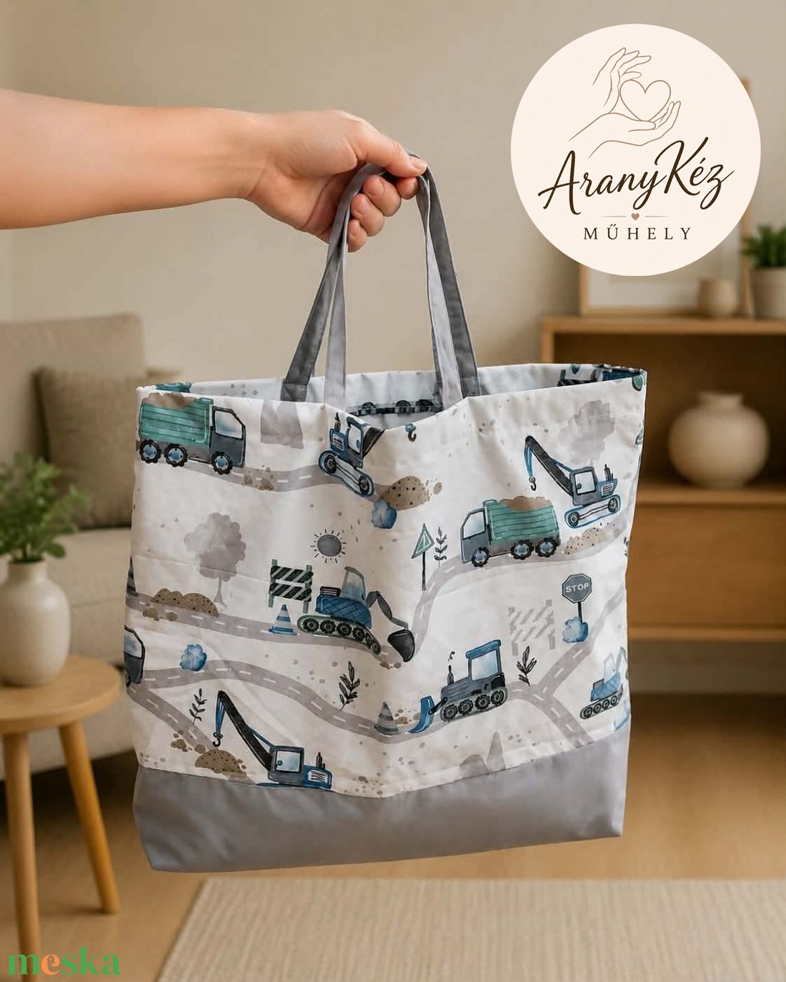 Munkagépes textil szatyor - táska & tok - bevásárlás & shopper táska - shopper, textiltáska, szatyor - Meska.hu