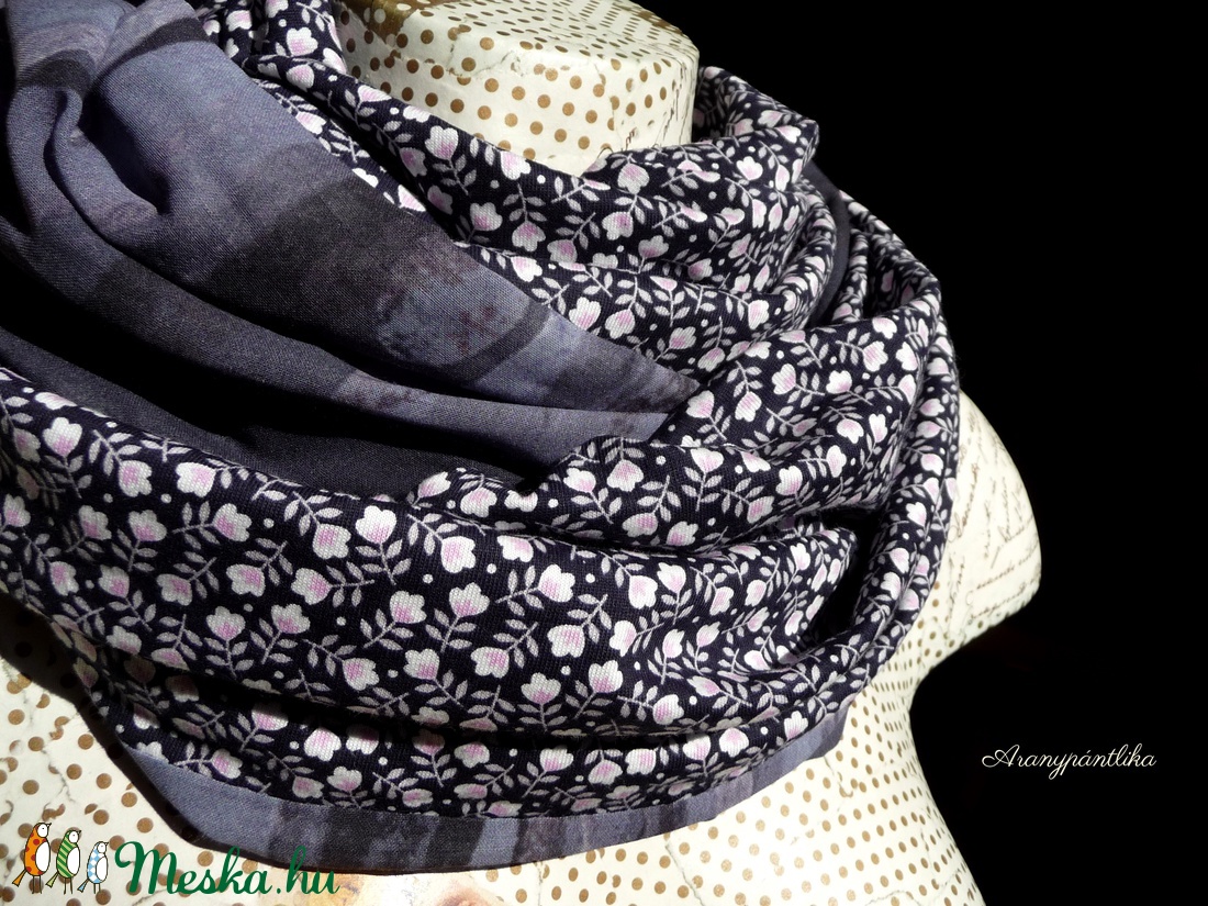 Apró virágos tavaszi-őszi pamut csősál  -  - Meska.hu