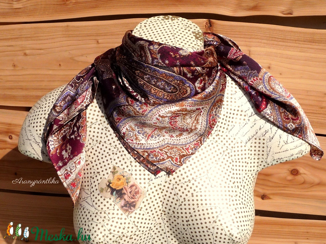 PAISLEY. (padlizsán-kék-bézs szaténselyem kendő) - ruha & divat - sál, sapka, kendő - kendő - Meska.hu PAISLEY. (padlizsán-kék-bézs szaténselyem kendő) - ruha & divat - sál, sapka, kendő - kendő - Meska.hu