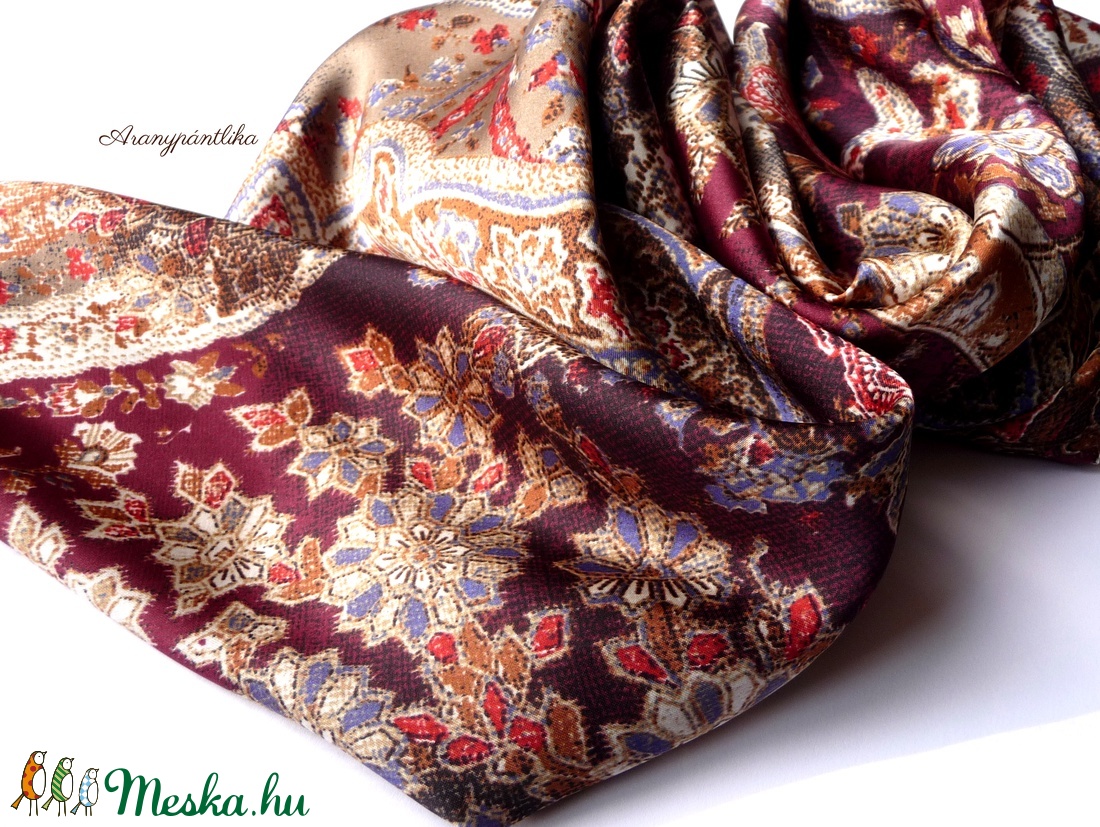 PAISLEY. (padlizsán-kék-bézs szaténselyem kendő) - ruha & divat - sál, sapka, kendő - kendő - Meska.hu PAISLEY. (padlizsán-kék-bézs szaténselyem kendő) - ruha & divat - sál, sapka, kendő - kendő - Meska.hu