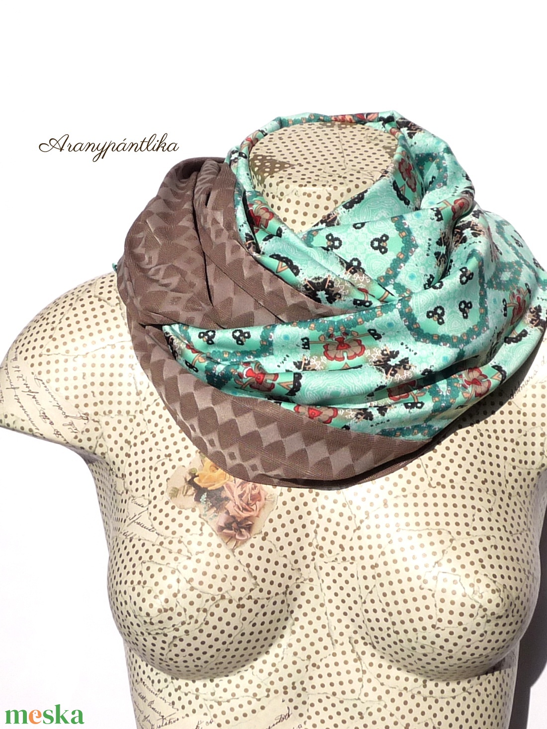 NAPKELET (szaténselyem-dzsörzé csősál)  - Aranypántlika - ruha & divat - sál, sapka, kendő - sál - Meska.hu NAPKELET (szaténselyem-dzsörzé csősál)  - Aranypántlika - ruha & divat - sál, sapka, kendő - sál - Meska.hu