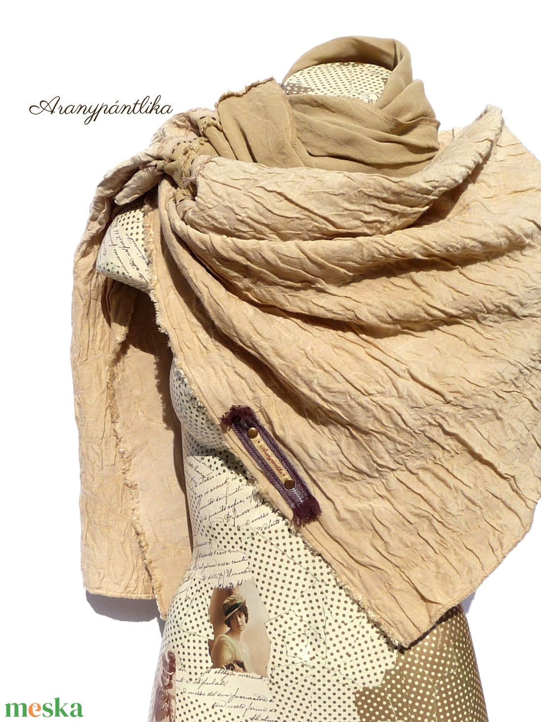 SZAHARA  óriás sál/stóla - Aranypántlika - ruha & divat - sál, sapka, kendő - sál - Meska.hu SZAHARA  óriás sál/stóla - Aranypántlika - ruha & divat - sál, sapka, kendő - sál - Meska.hu