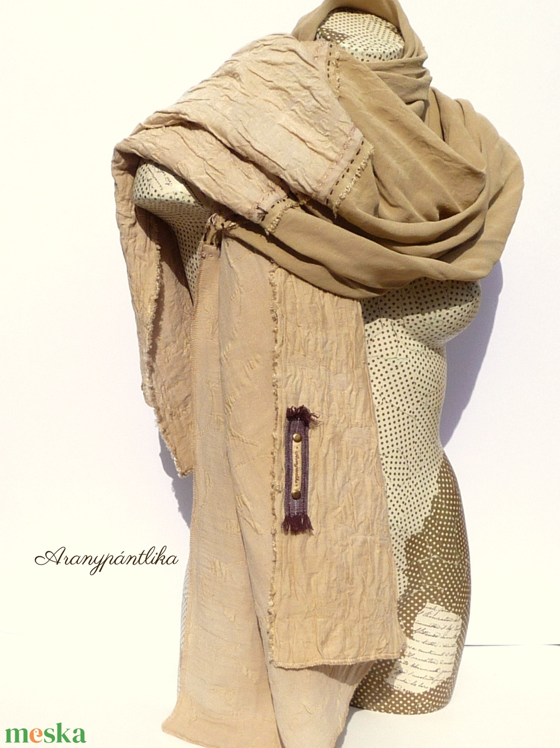 SZAHARA  óriás sál/stóla - Aranypántlika - ruha & divat - sál, sapka, kendő - sál - Meska.hu SZAHARA  óriás sál/stóla - Aranypántlika - ruha & divat - sál, sapka, kendő - sál - Meska.hu