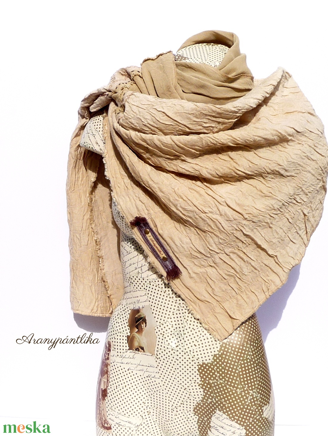 SZAHARA  óriás sál/stóla - Aranypántlika - ruha & divat - sál, sapka, kendő - sál - Meska.hu SZAHARA  óriás sál/stóla - Aranypántlika - ruha & divat - sál, sapka, kendő - sál - Meska.hu