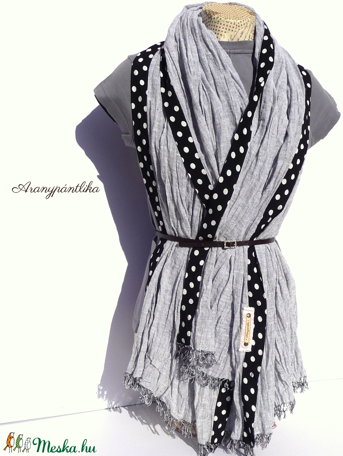 Ködös pöttyös óriás őszi sál (Aranypántlika) - ruha & divat - sál, sapka, kendő - sál - Meska.hu Ködös pöttyös óriás őszi sál (Aranypántlika) - ruha & divat - sál, sapka, kendő - sál - Meska.hu