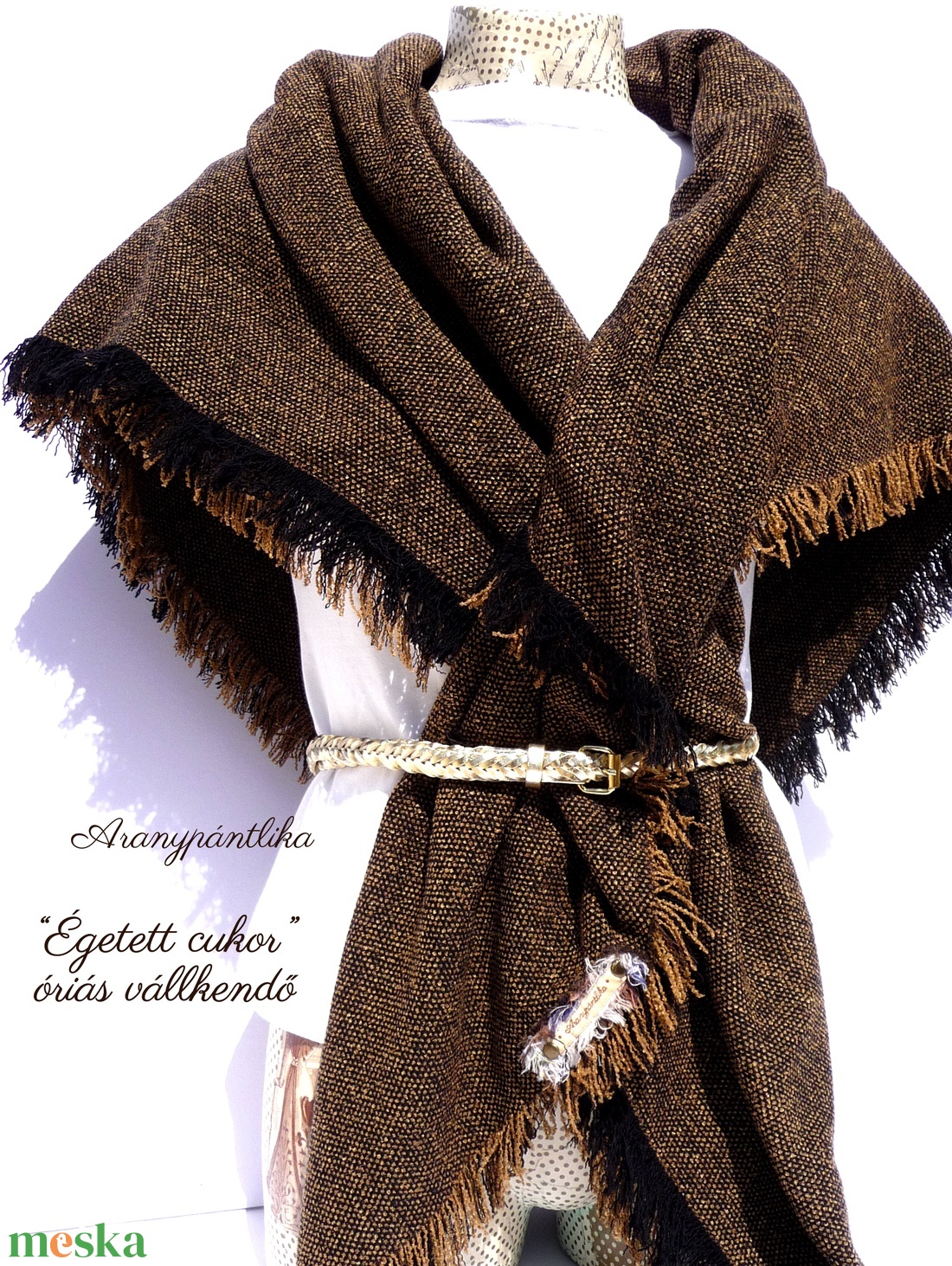 Égetett cukor óriás kendő (brossal vagy anélkül :-))) - ruha & divat - sál, sapka, kendő - stóla - Meska.hu Égetett cukor óriás kendő (brossal vagy anélkül :-))) - ruha & divat - sál, sapka, kendő - stóla - Meska.hu