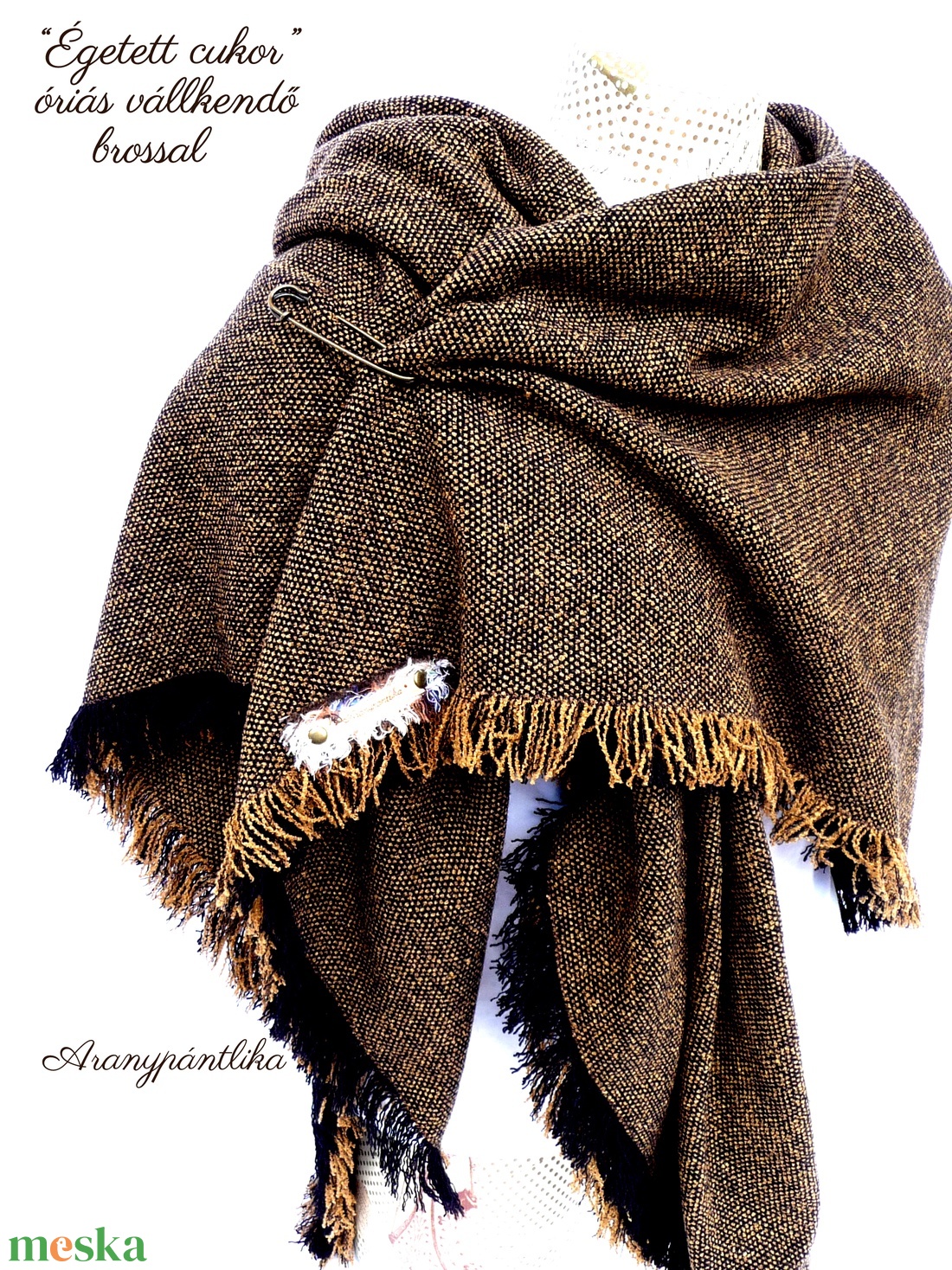 Égetett cukor óriás kendő (brossal vagy anélkül :-))) - ruha & divat - sál, sapka, kendő - stóla - Meska.hu Égetett cukor óriás kendő (brossal vagy anélkül :-))) - ruha & divat - sál, sapka, kendő - stóla - Meska.hu