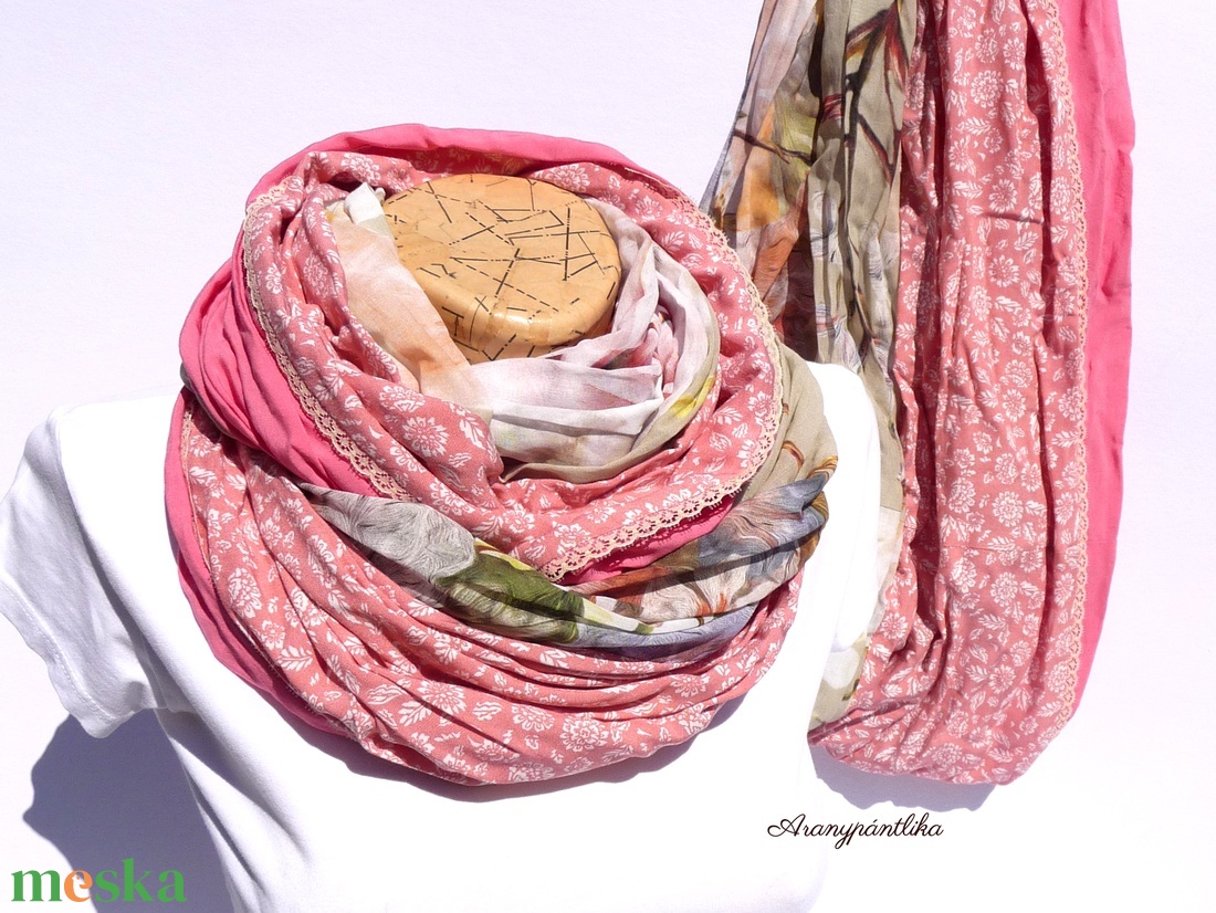 Naplemente anya-lánya csősál szett - Aranypántlika - ruha & divat - páros szett - anya-lánya szett - Meska.hu