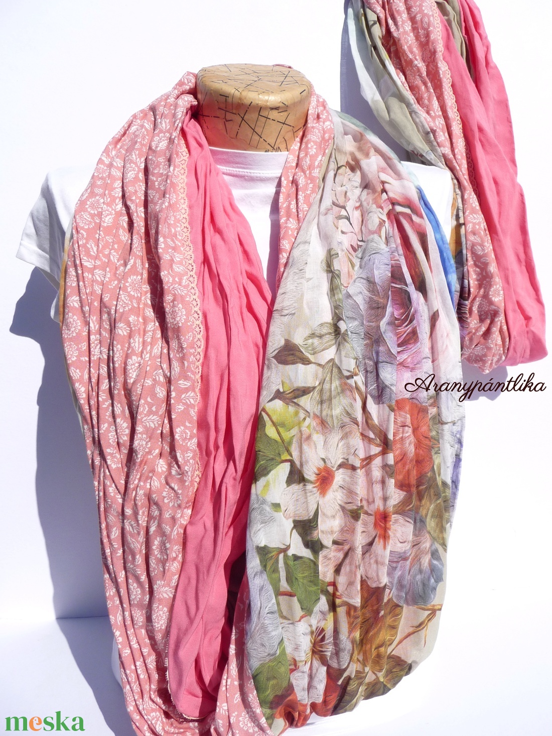 Naplemente anya-lánya csősál szett - Aranypántlika - ruha & divat - páros szett - anya-lánya szett - Meska.hu