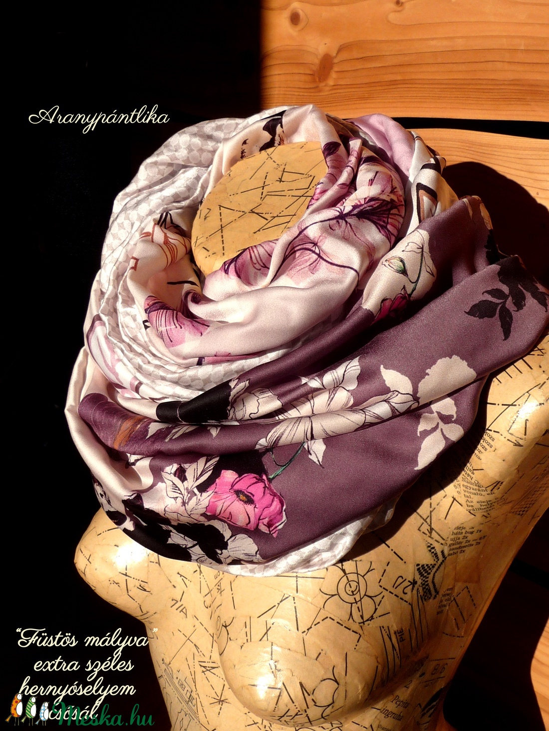 Füstös mályva EXTRA SZÉLES hernyóselyem-szaténselyem csősál - Aranypántlika - ruha & divat - sál, sapka, kendő - sál - Meska.hu Füstös mályva EXTRA SZÉLES hernyóselyem-szaténselyem csősál - Aranypántlika - ruha & divat - sál, sapka, kendő - sál - Meska.hu