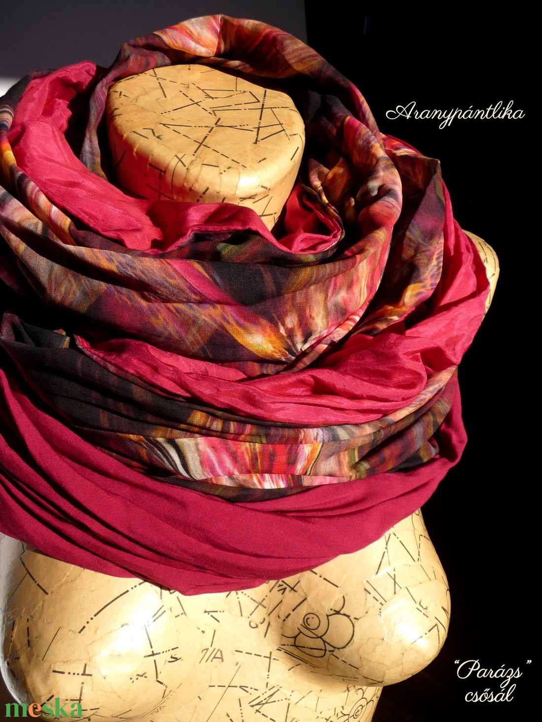 Parázs EXTRA SZÉLES hernyóselyem-pamut-viszkóz selyem csősál - Aranypántlika - ruha & divat - sál, sapka, kendő - sál - Meska.hu Parázs EXTRA SZÉLES hernyóselyem-pamut-viszkóz selyem csősál - Aranypántlika - ruha & divat - sál, sapka, kendő - sál - Meska.hu